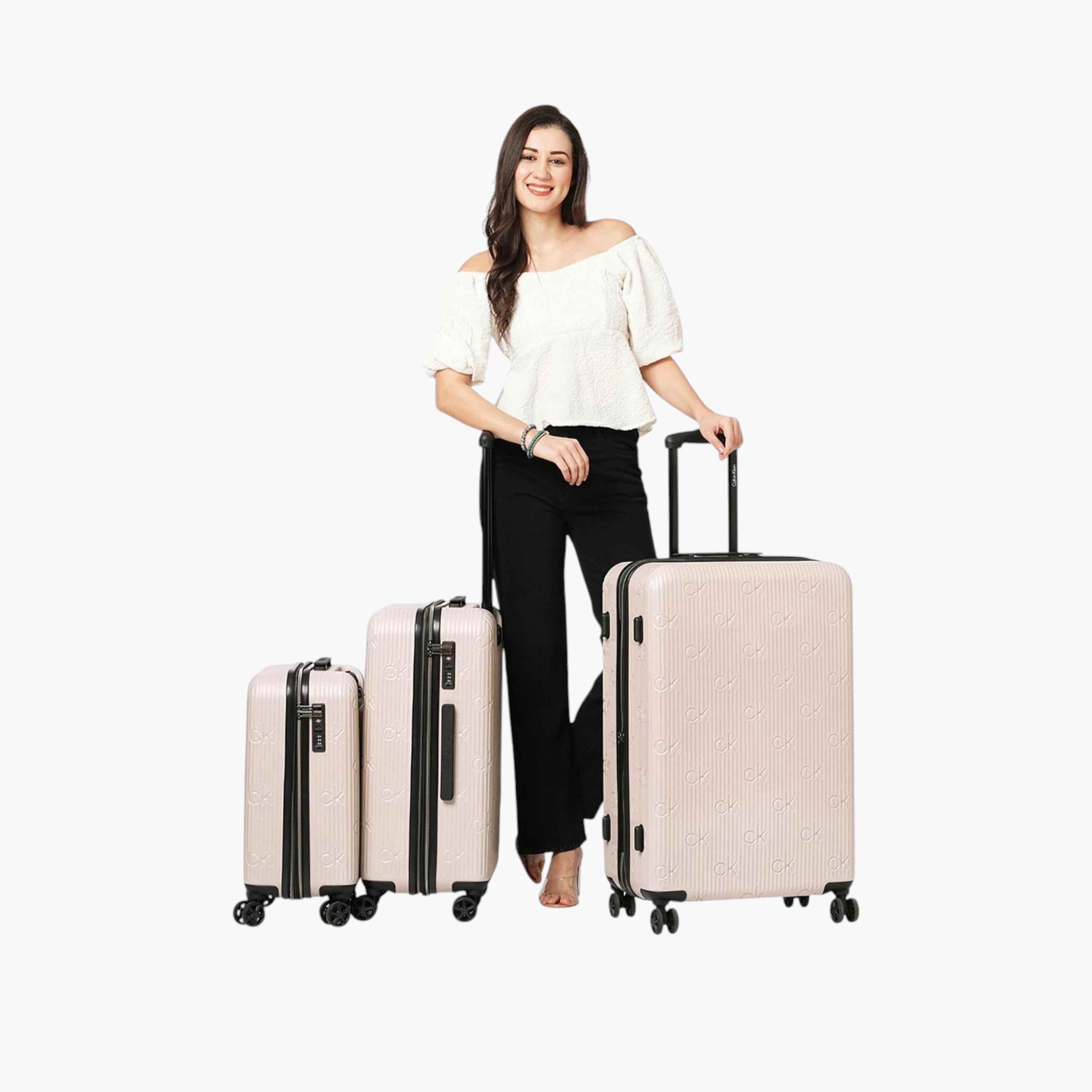 Calvin Klein Textured Hardcase Trolley Bag with Retractable Handle-travel-luggagesandbags-luggage-image-9