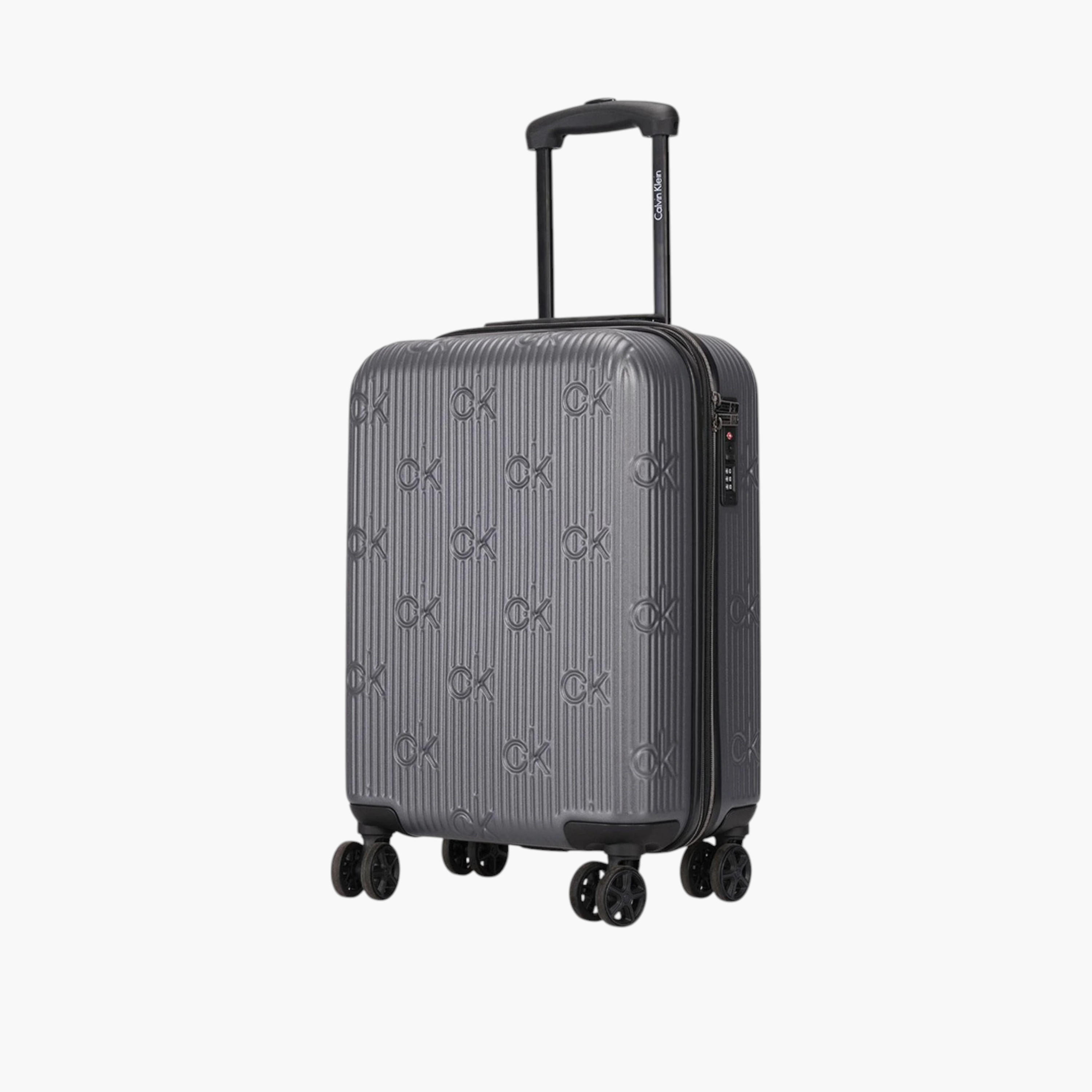 Calvin Klein Textured Hardcase Trolley Bag with Retractable Handle-travel-luggagesandbags-luggage-image-3