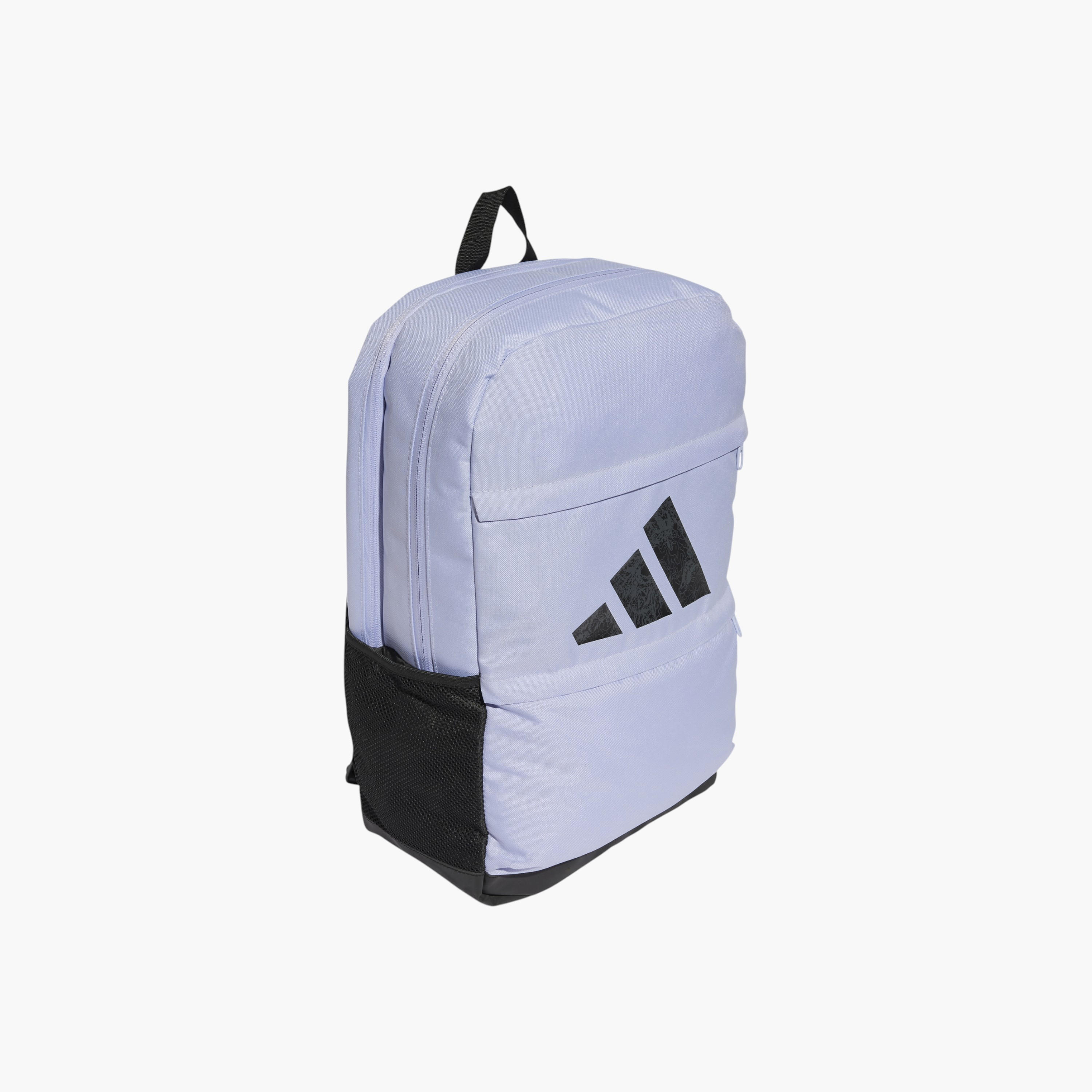adidas Logo Print School Backpack with Adjustable Straps and Zip Closure-school-bagsandbackpacks-backpacks-image-2