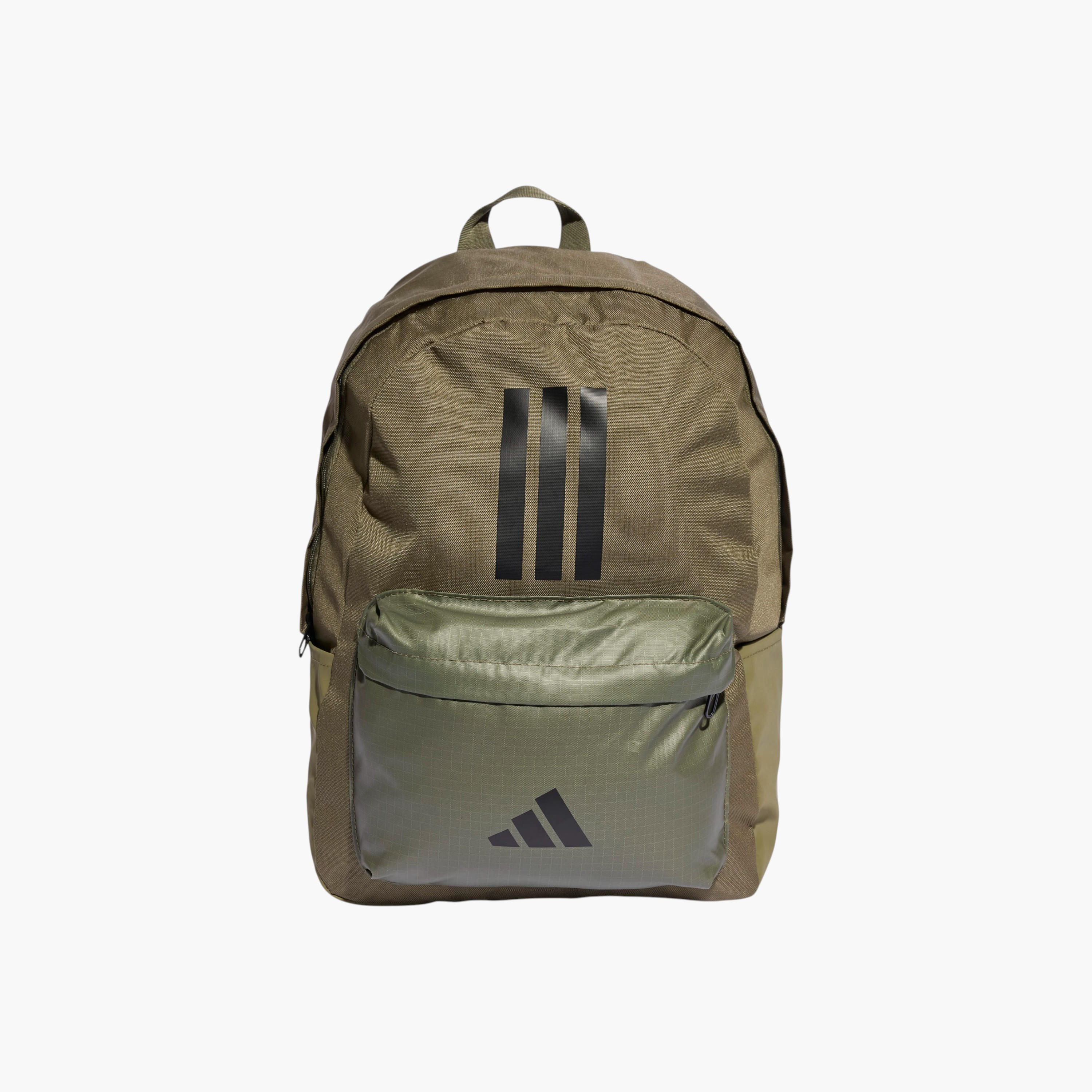 adidas Logo Print School Backpack with Adjustable Straps and Zip Closure-school-bagsandbackpacks-backpacks-image-1