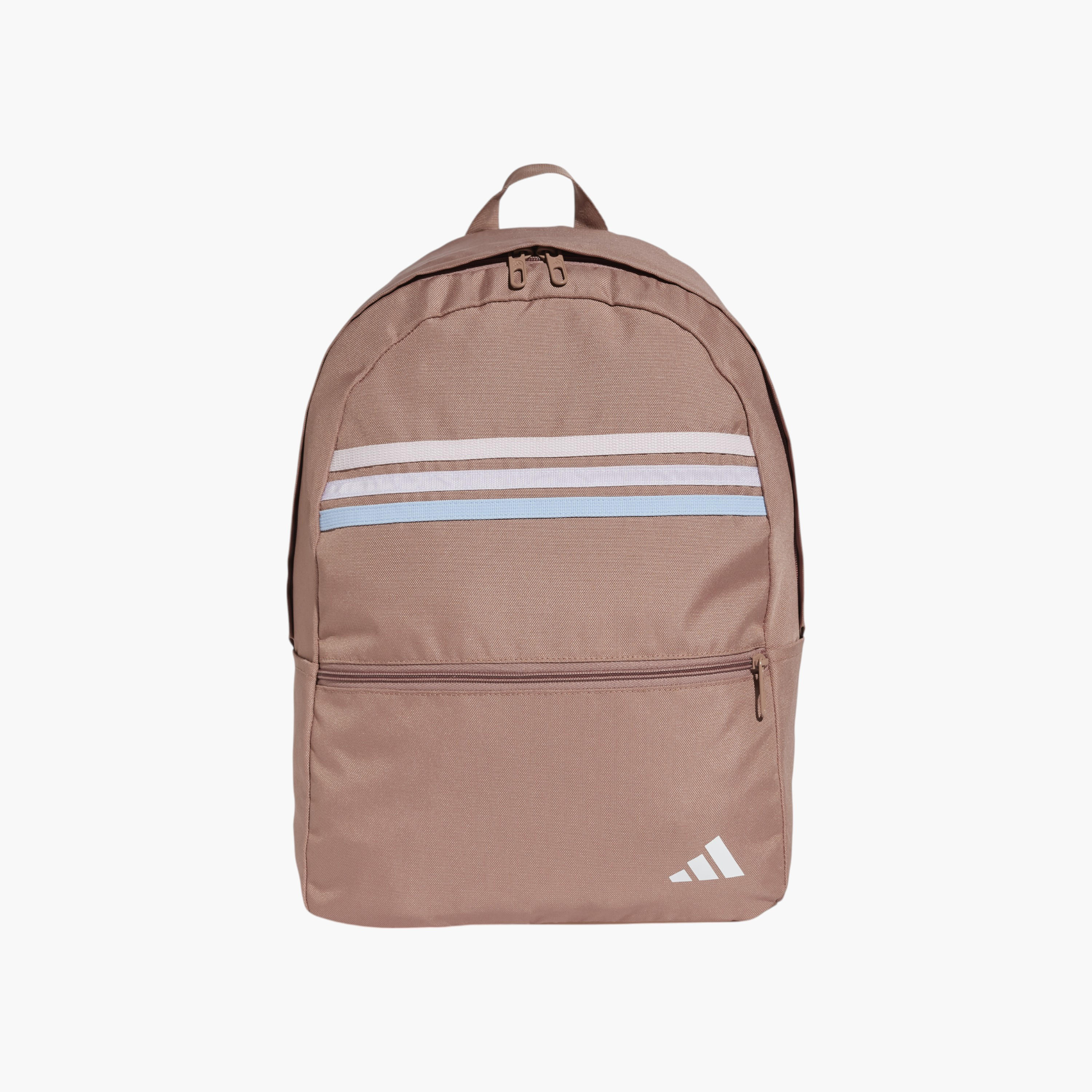 adidas Logo Print School Backpack with Adjustable Straps and Zip Closure-school-bagsandbackpacks-backpacks-image-1