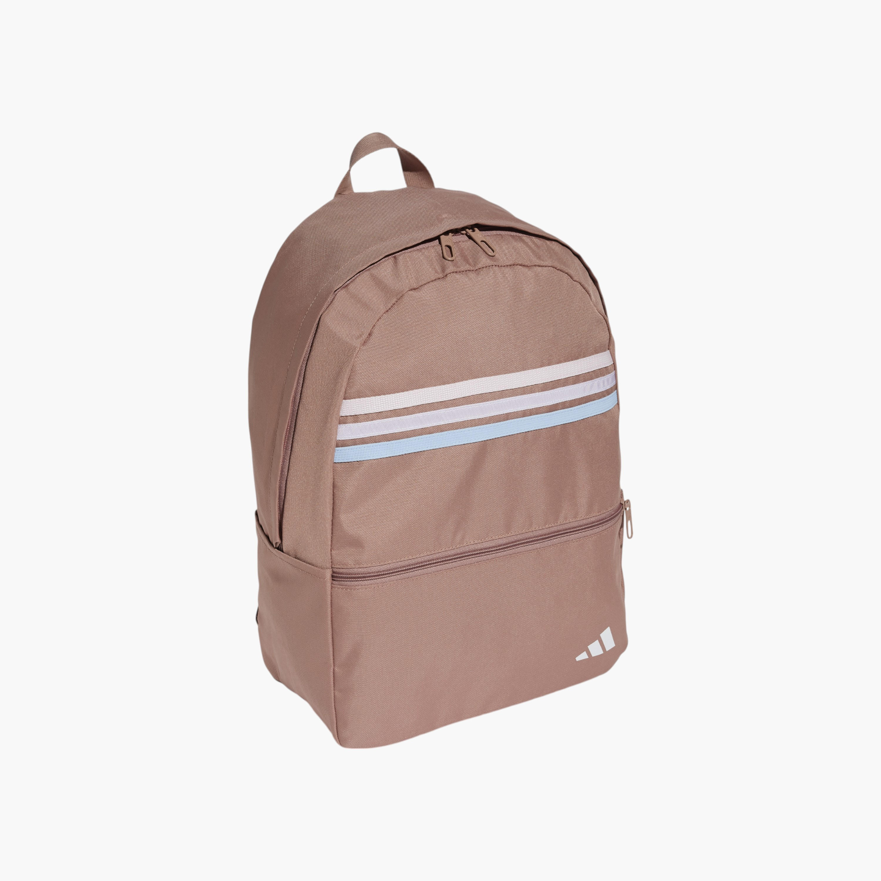 adidas Logo Print School Backpack with Adjustable Straps and Zip Closure-school-bagsandbackpacks-backpacks-image-2