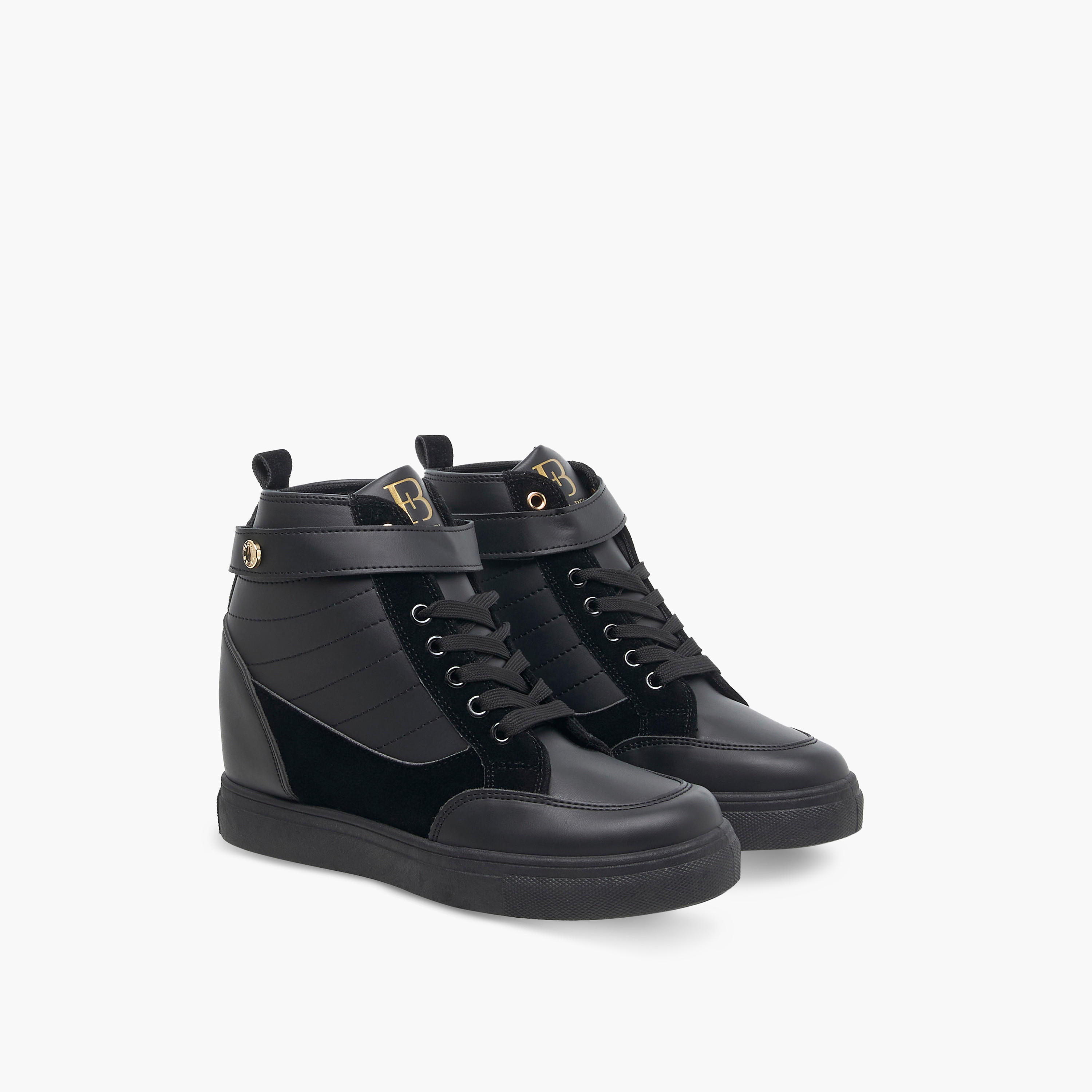 Flora Bella Panelled Sneakers with Hook and Loop Closure-women-shoes-sneakers-image-1
