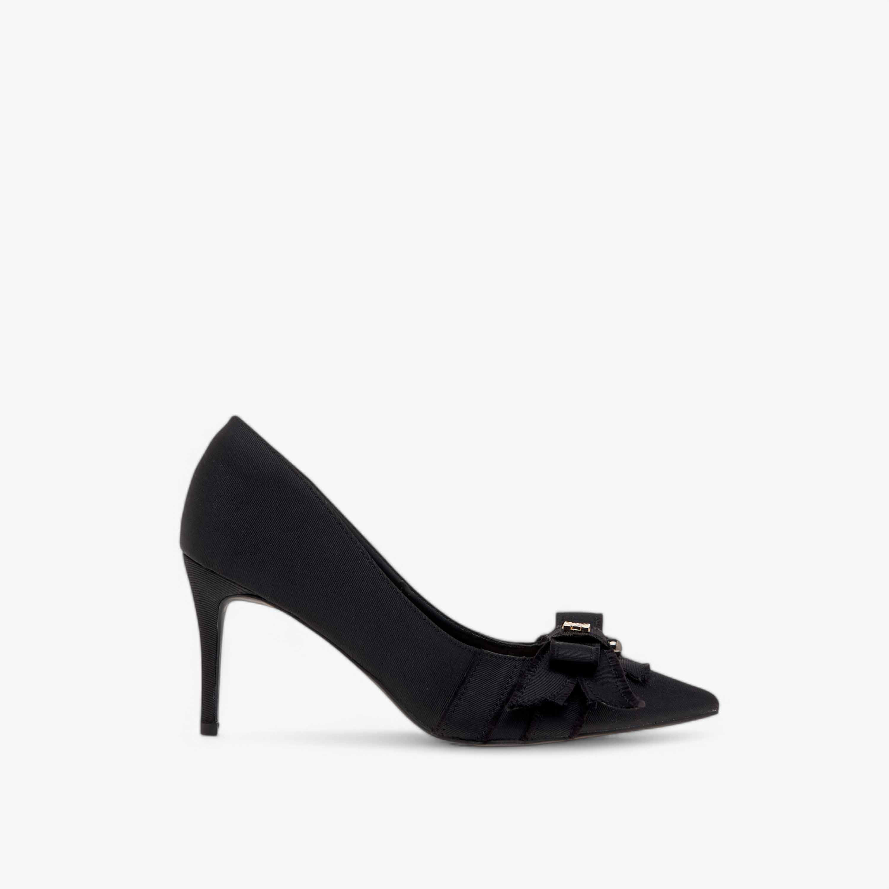 حذاء كلاسيكي سهل الارتداء بكعب رفيع وزينة فيونكة للنساء من إيل-women-shoes-heels-image-3