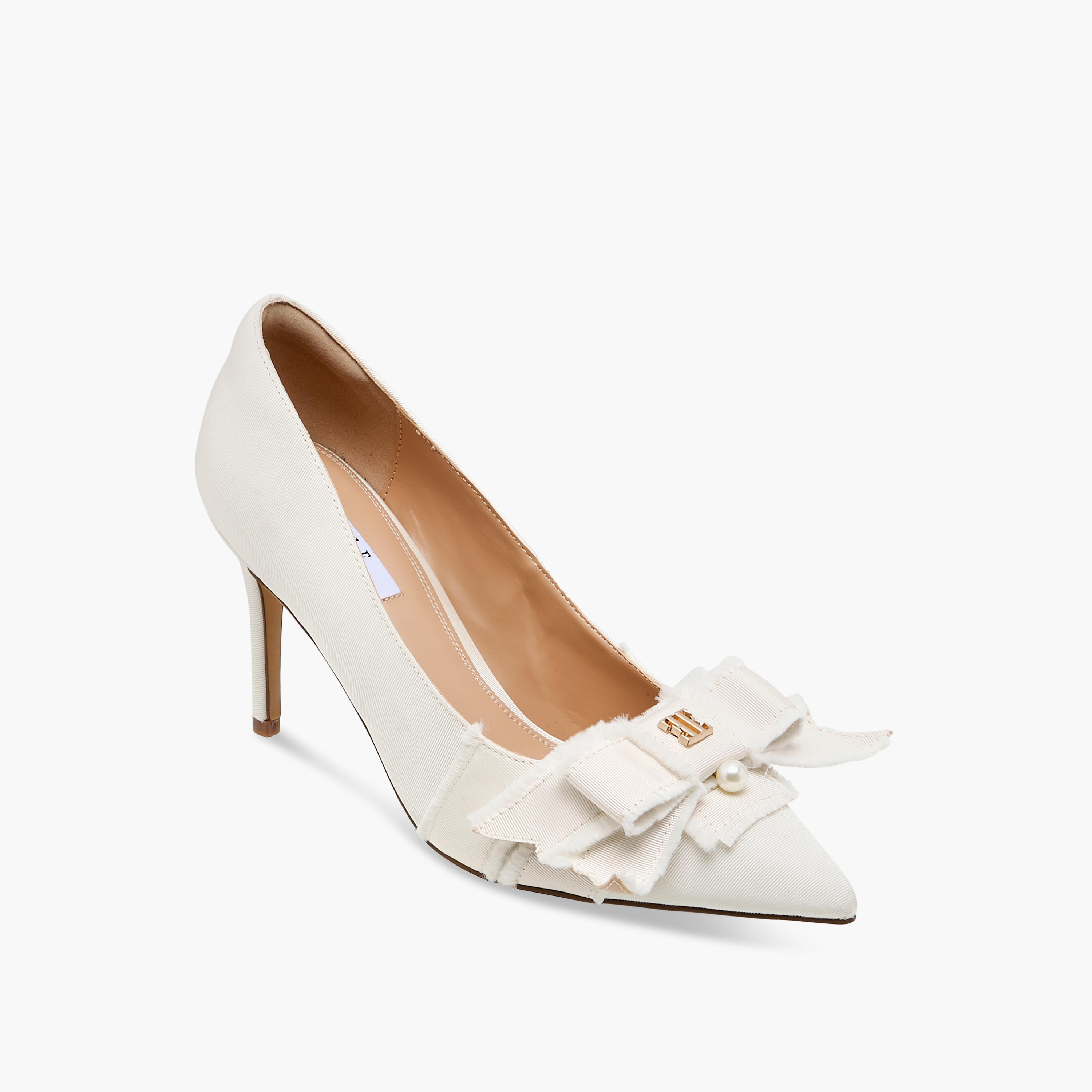 حذاء كلاسيكي سهل الارتداء بكعب رفيع وزينة فيونكة للنساء من إيل-women-shoes-heels-image-2