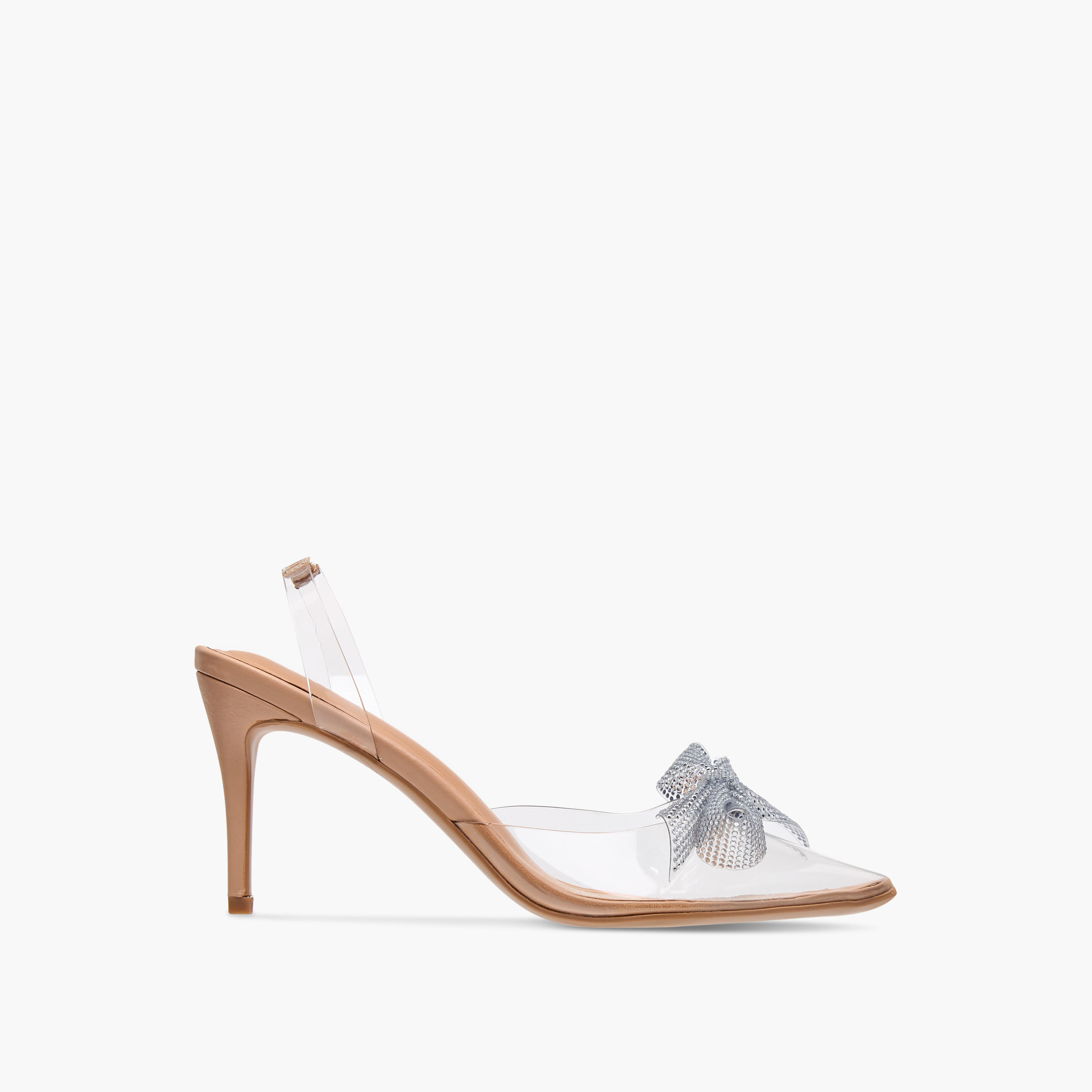 Celeste Women's Bow Embellished Slingback Shoes with Stiletto Heels-women-shoes-heels-image-3