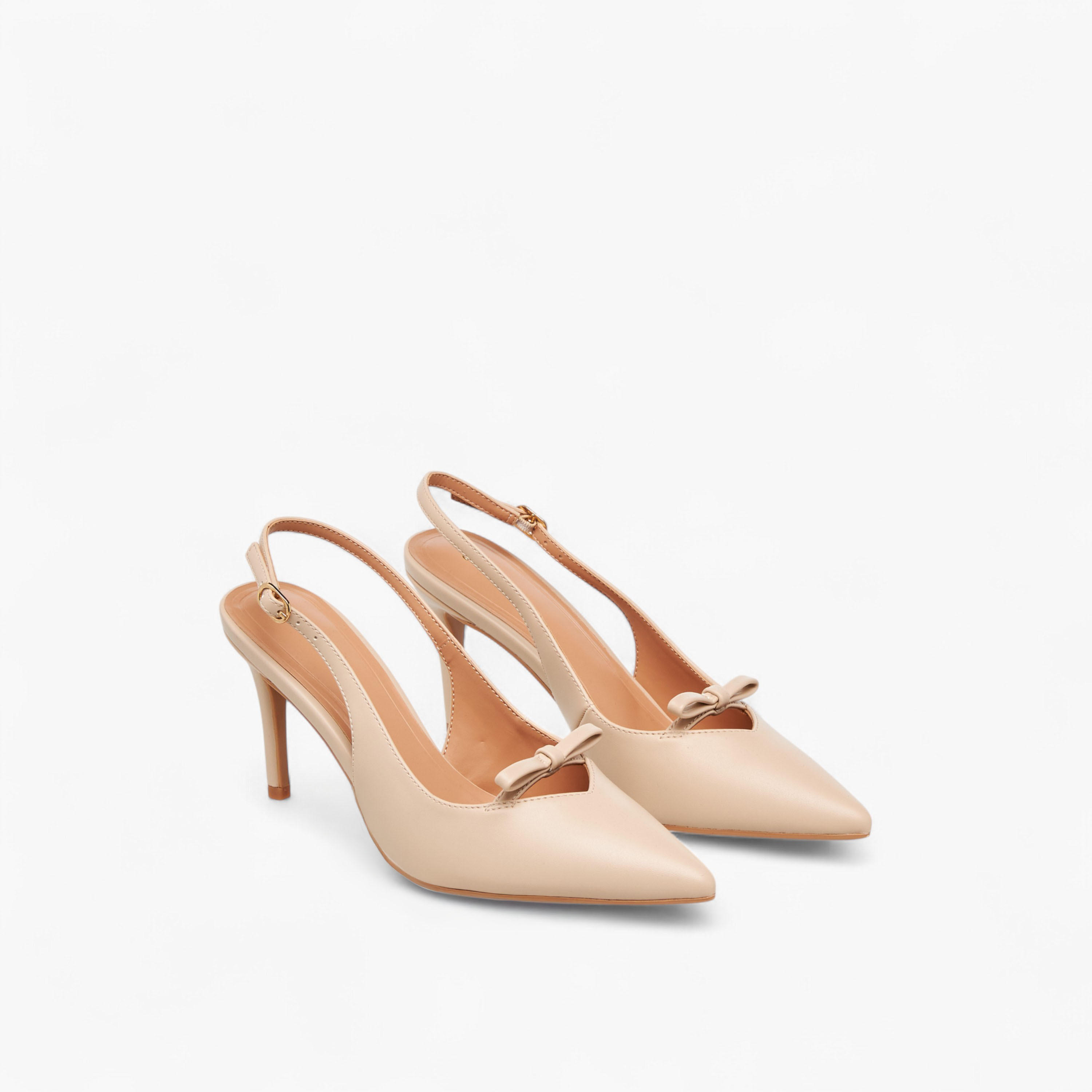 Celeste Women's Bow Accent Pointed Toe Shoes with Stiletto Heels-women-shoes-heels-image-1