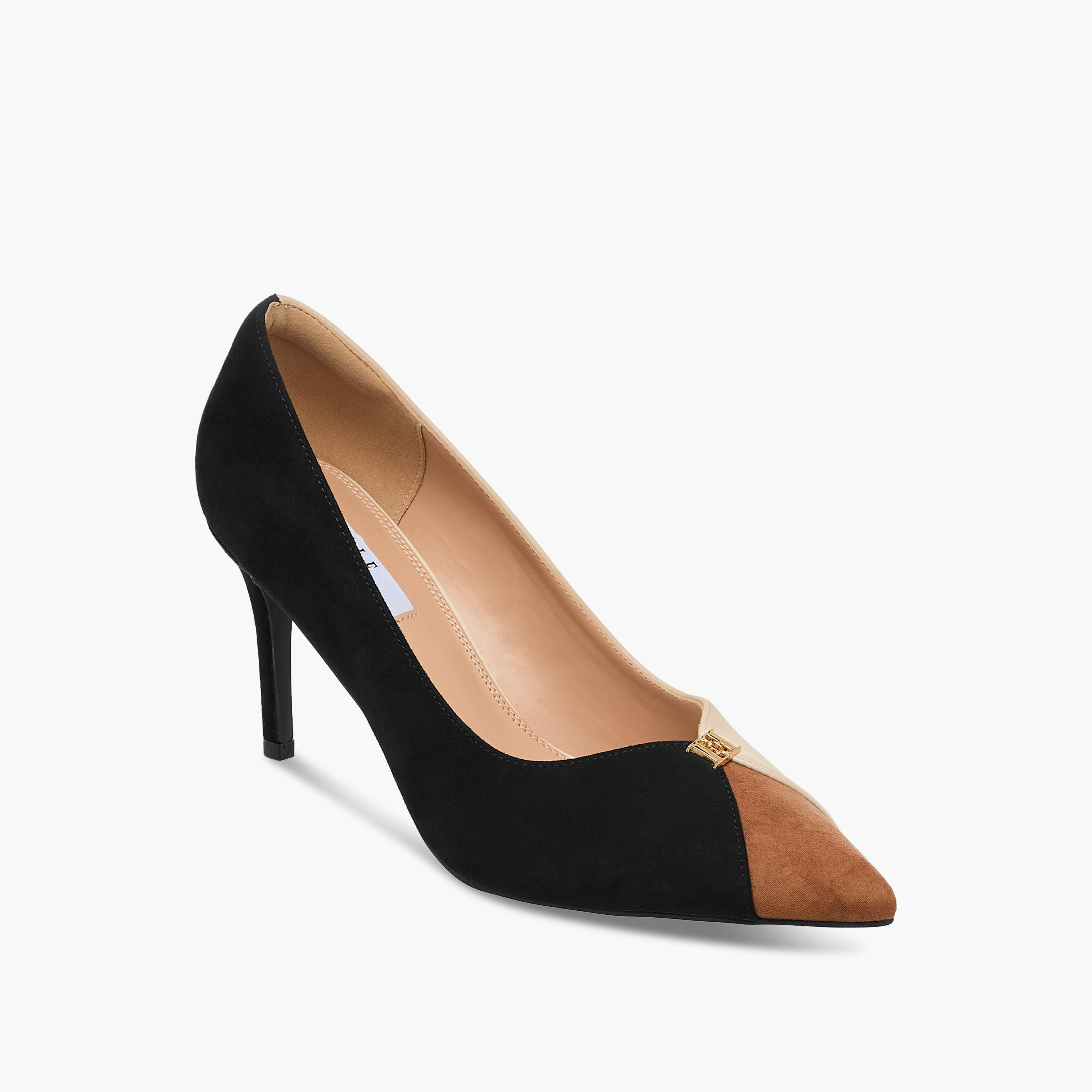Elle Women's Colourblock Slip-On Pumps with Stiletto Heels-women-shoes-heels-image-2