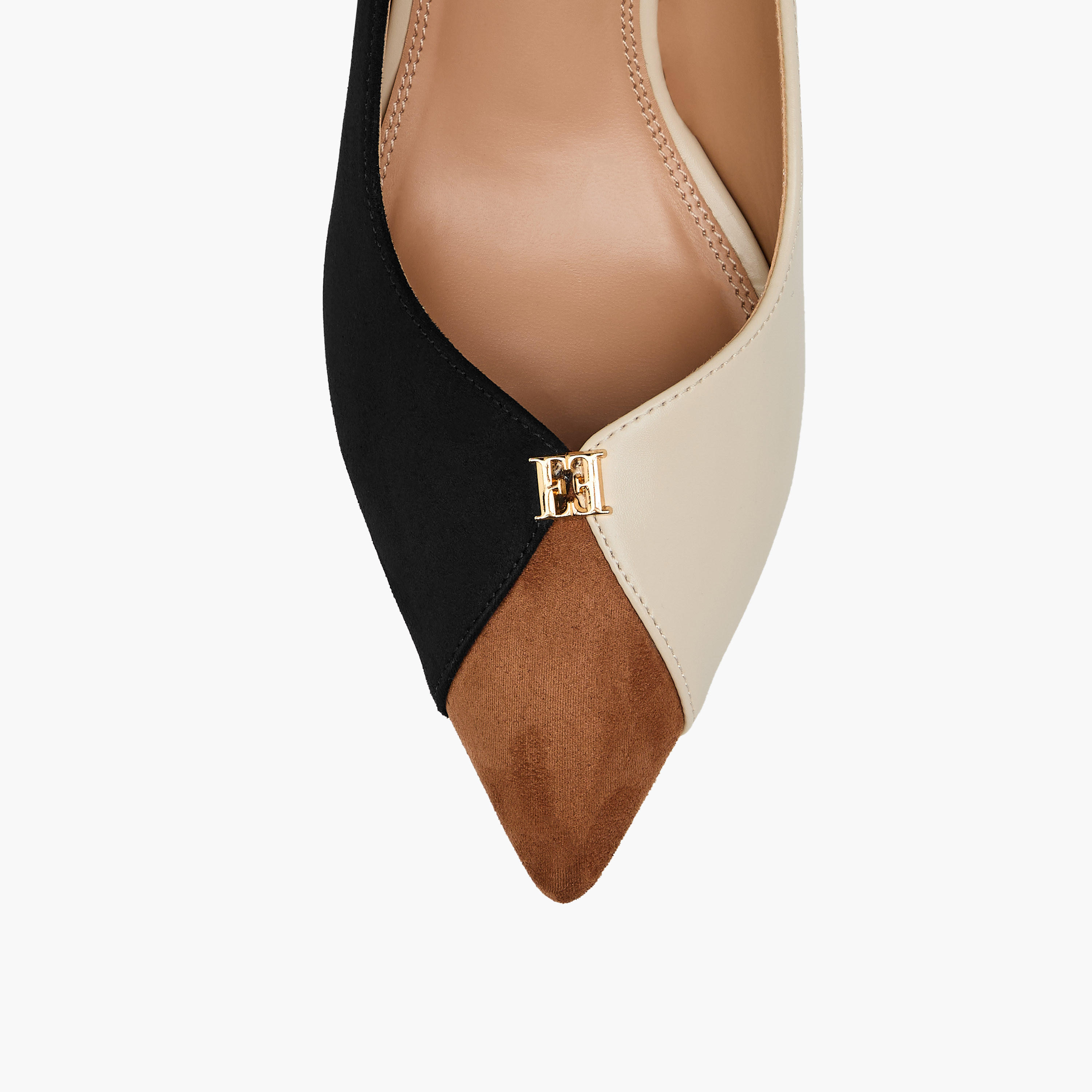 Elle Women's Colourblock Slip-On Pumps with Stiletto Heels-women-shoes-heels-image-4