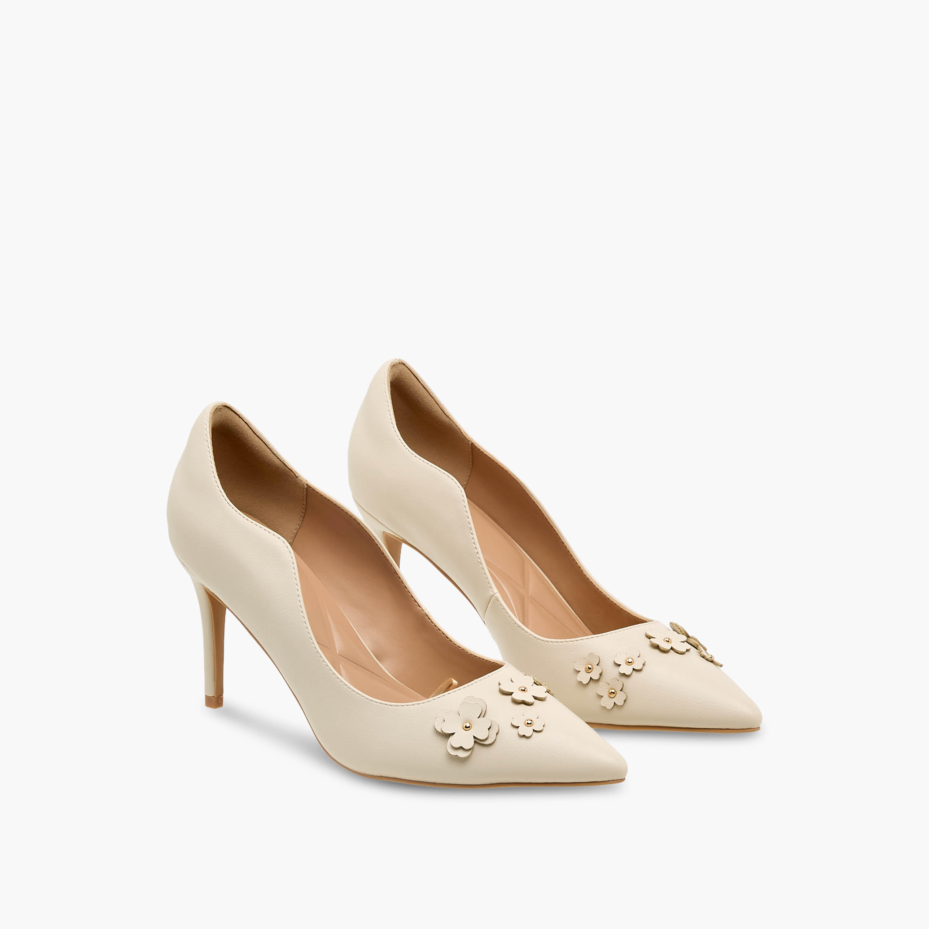 Celeste Women Floral Applique Stiletto Heel Pumps-women-shoes-heels-image-1
