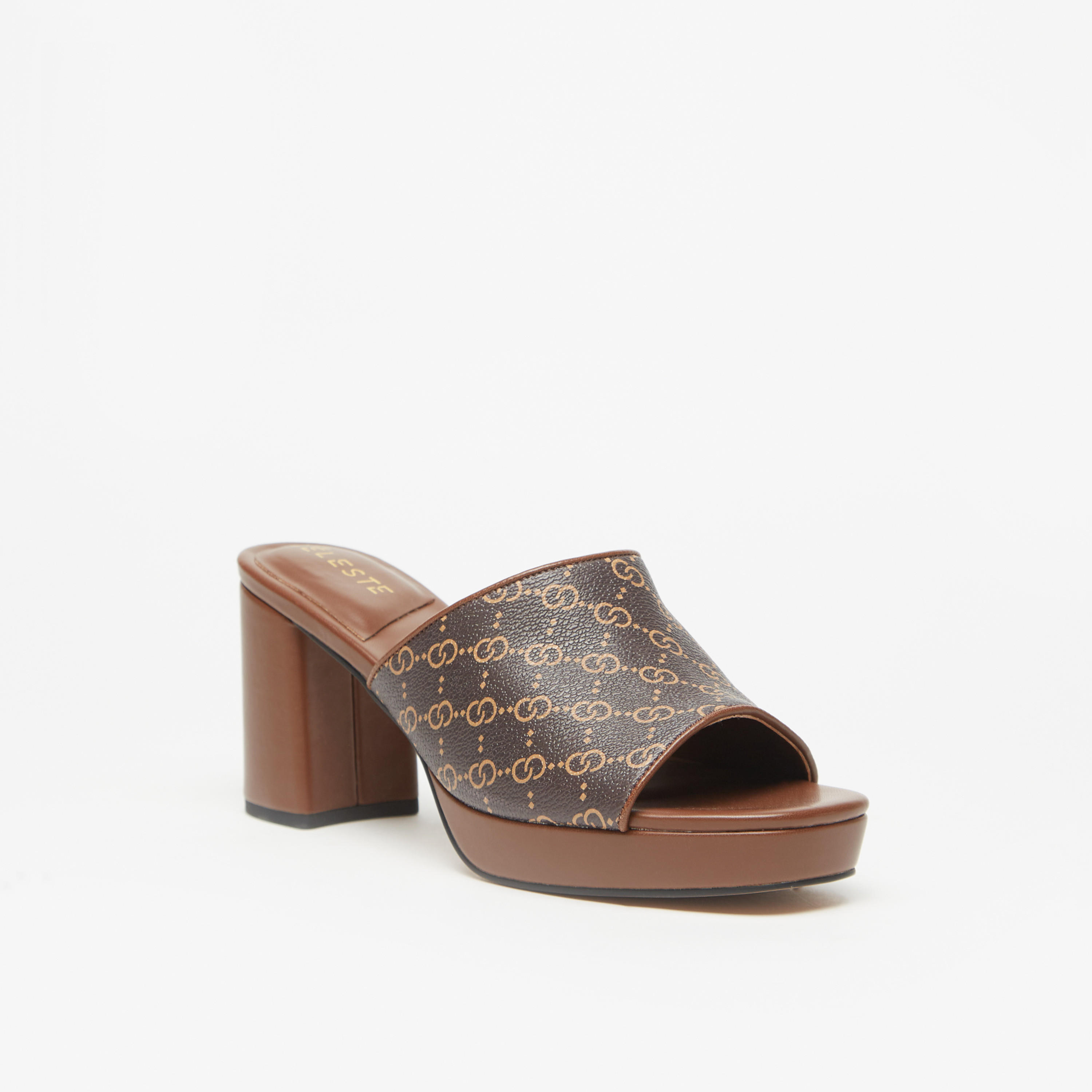 صندل سهل الارتداء بكعب سميك وطبعات للنساء من سيليست-women-shoes-heels-image-1