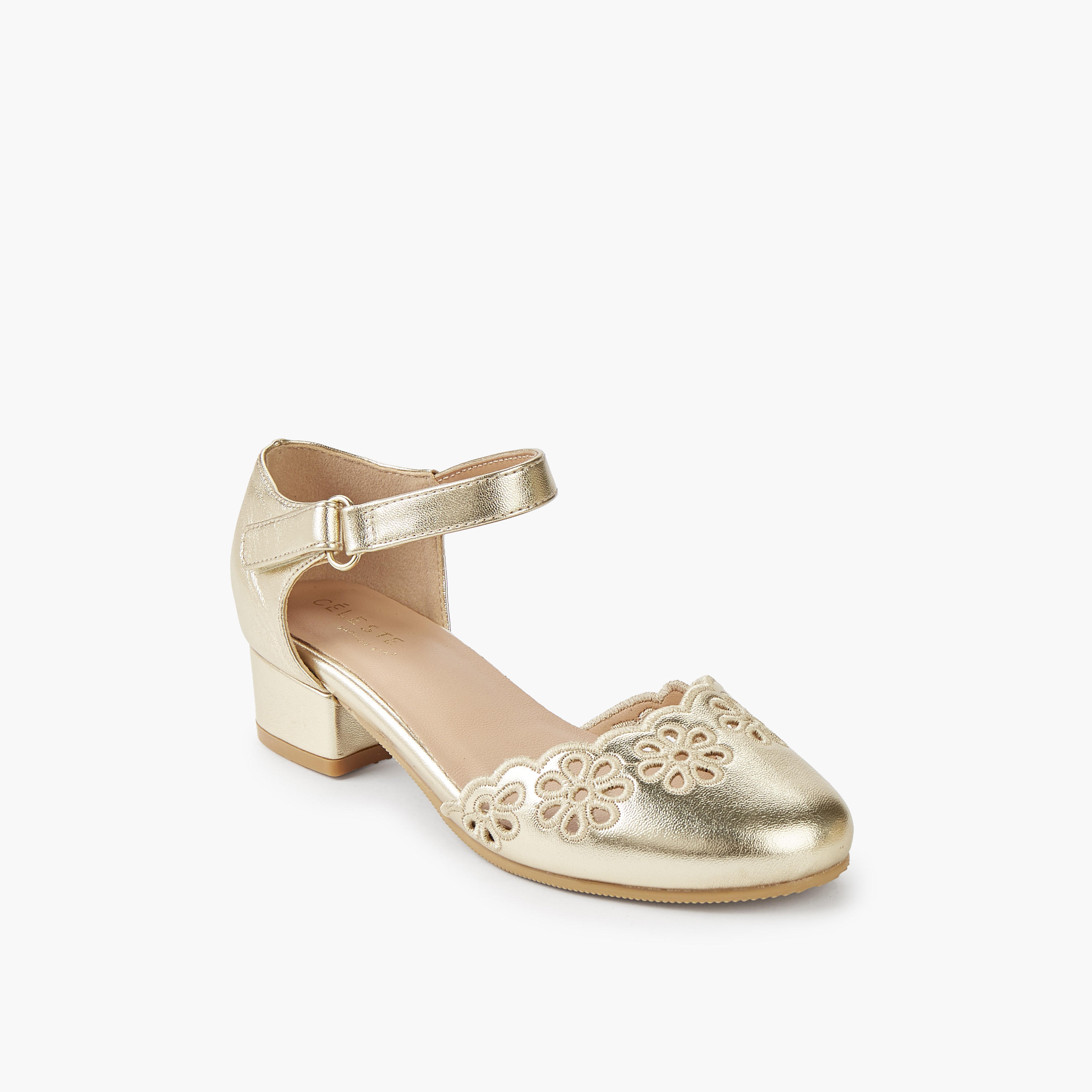 Celeste Girls Hook & Loop Block Heel Shoes-girls-shoes-sandals-image-2