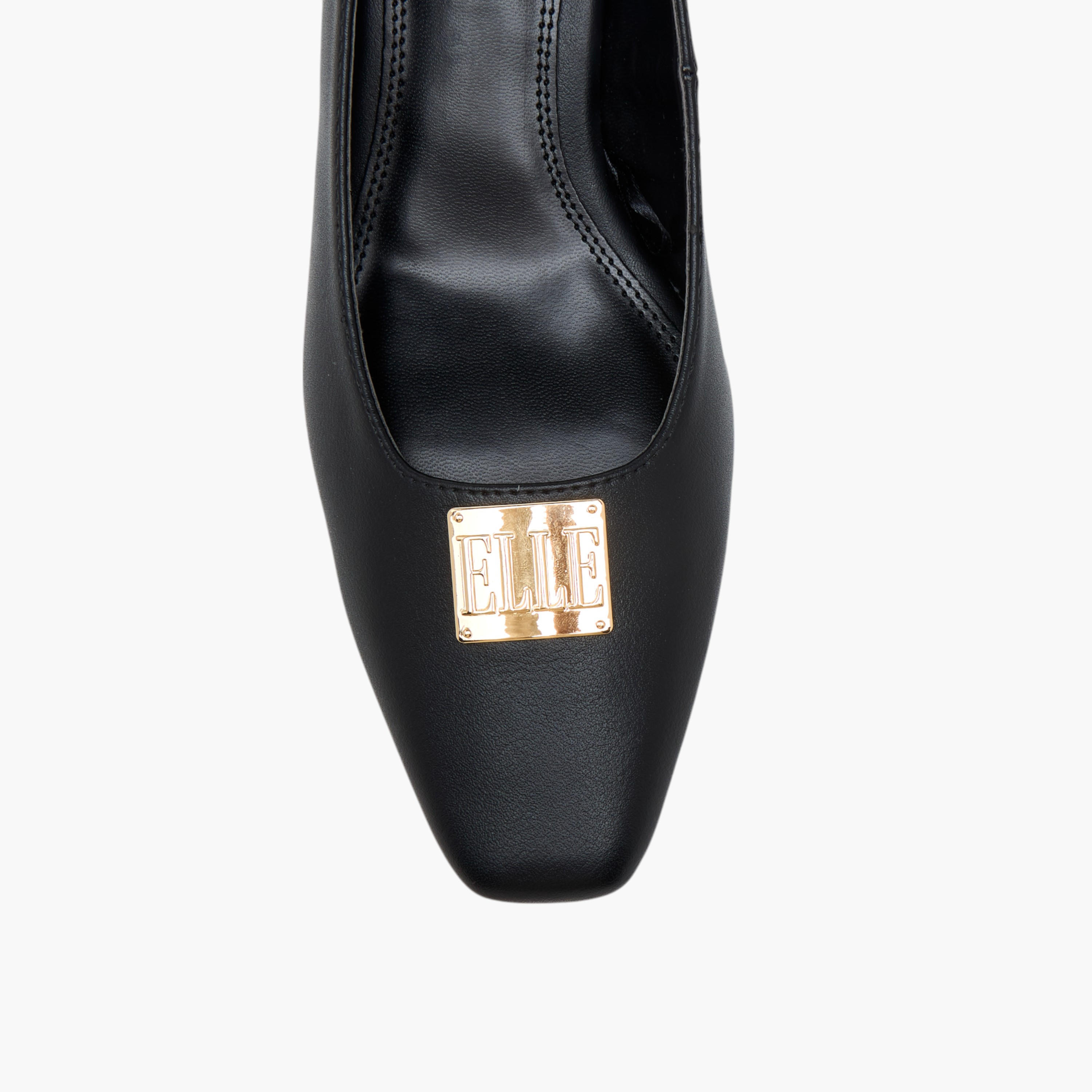Elle Women's Logo Accent Slip-On Shoes with Block Heels - J00391-011-women-shoes-sandals-heeled-image-4