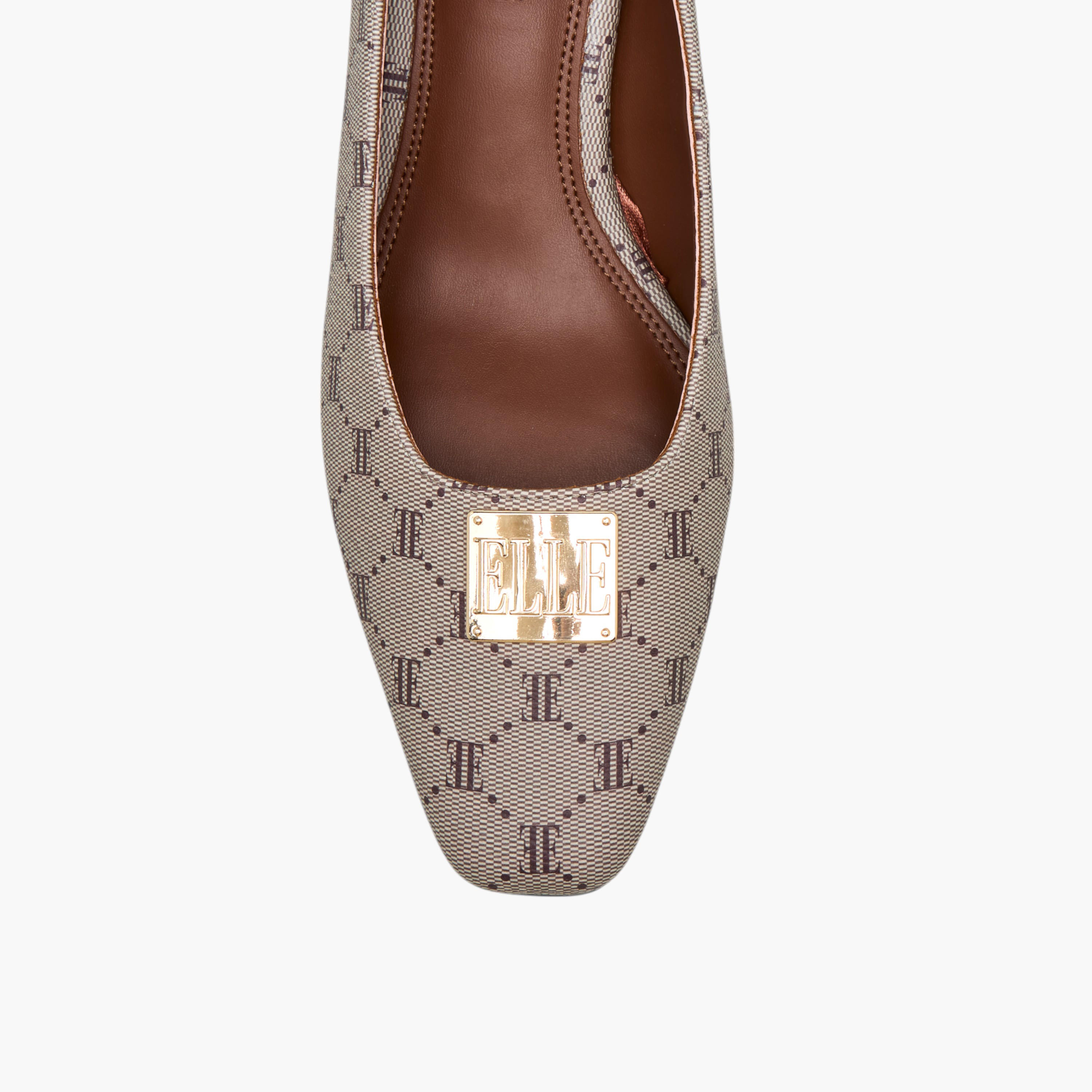 Elle Women's Logo Accent Slip-On Shoes with Block Heels - J00391-011-women-shoes-sandals-heeled-image-4