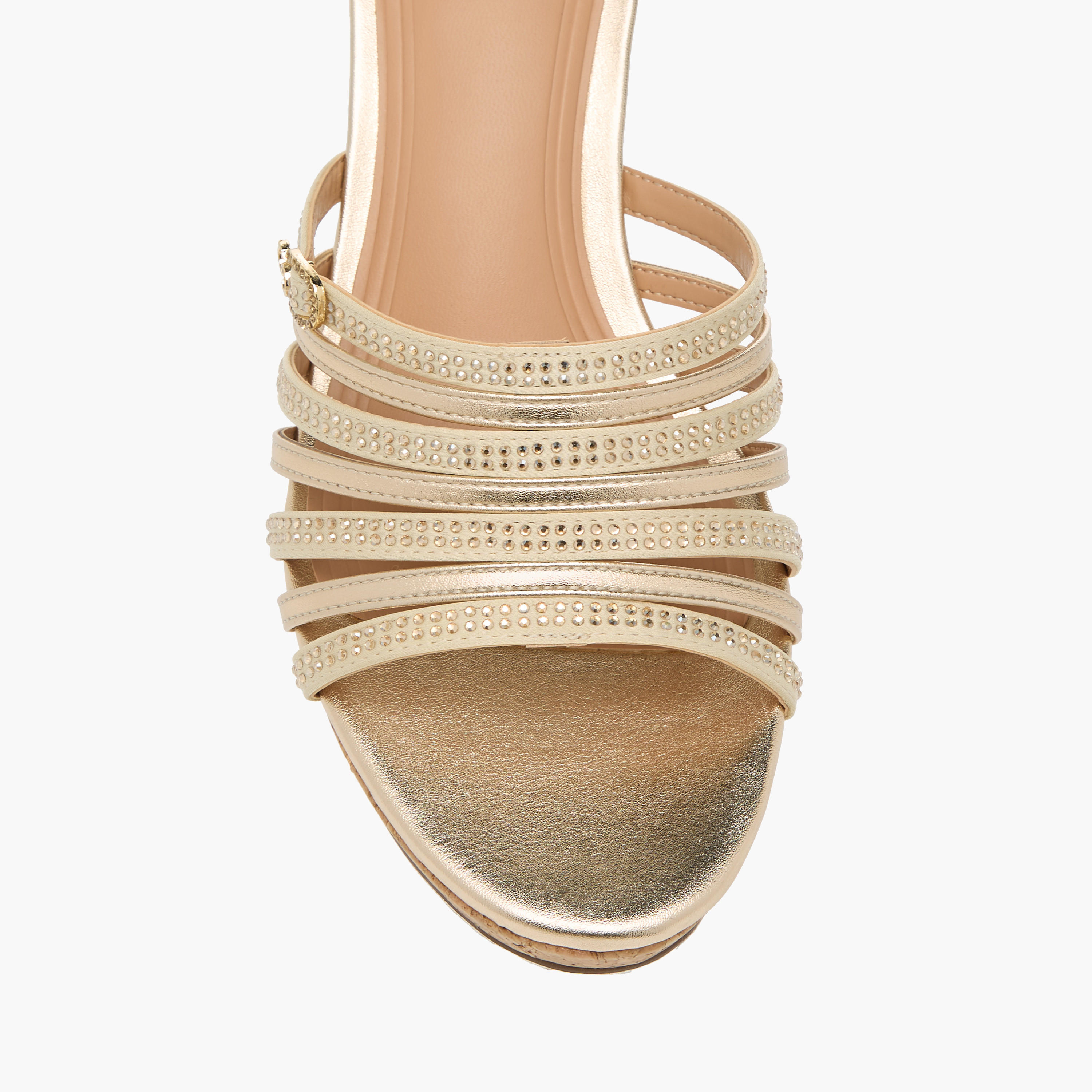 Celeste Women's Diamante Wedge Sandals with Slip On Closure-women-shoes-sandals-heeled-image-4