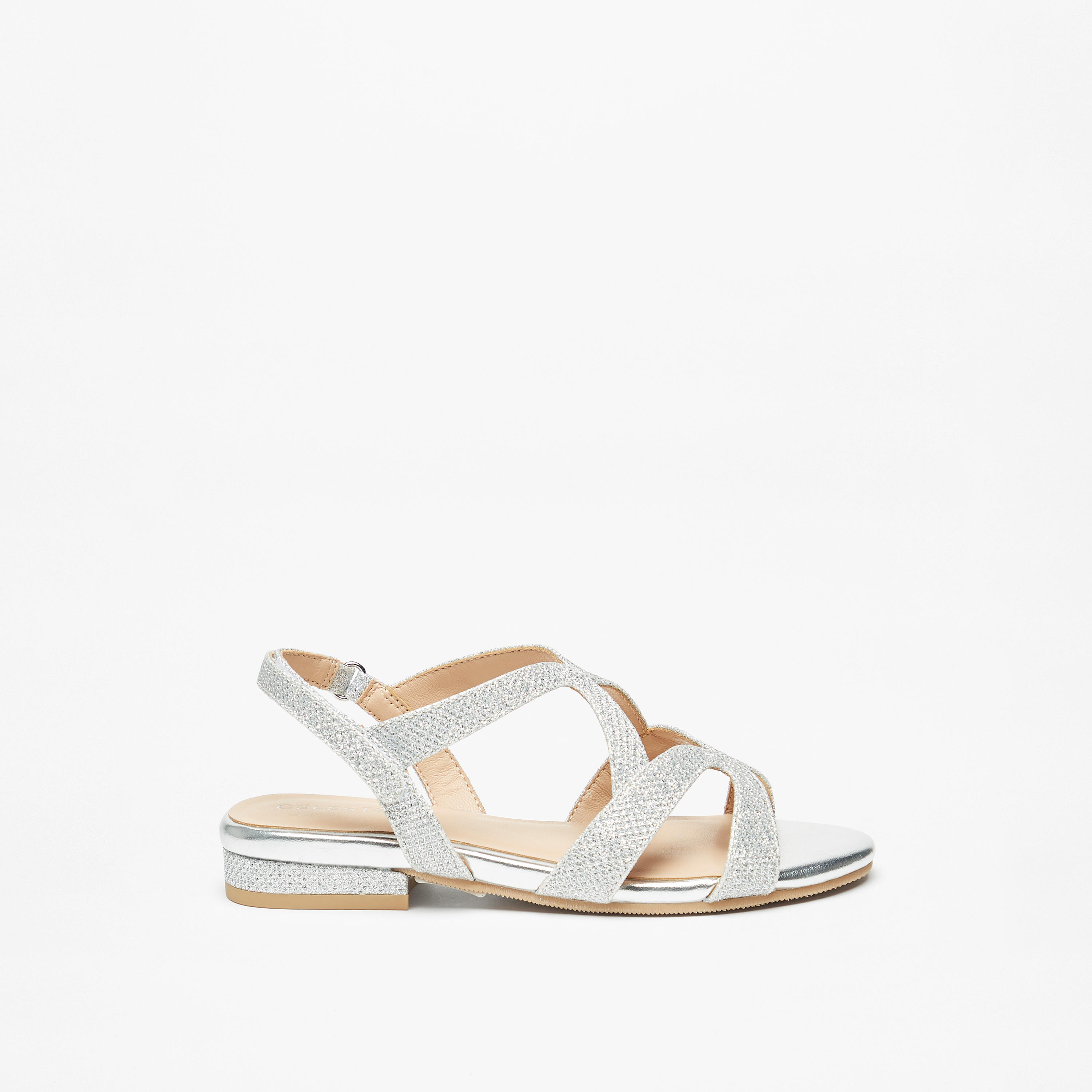 Celeste Girls' Textured Flat Sandals with Hook and Loop Closure-girls-shoes-sandals-image-3