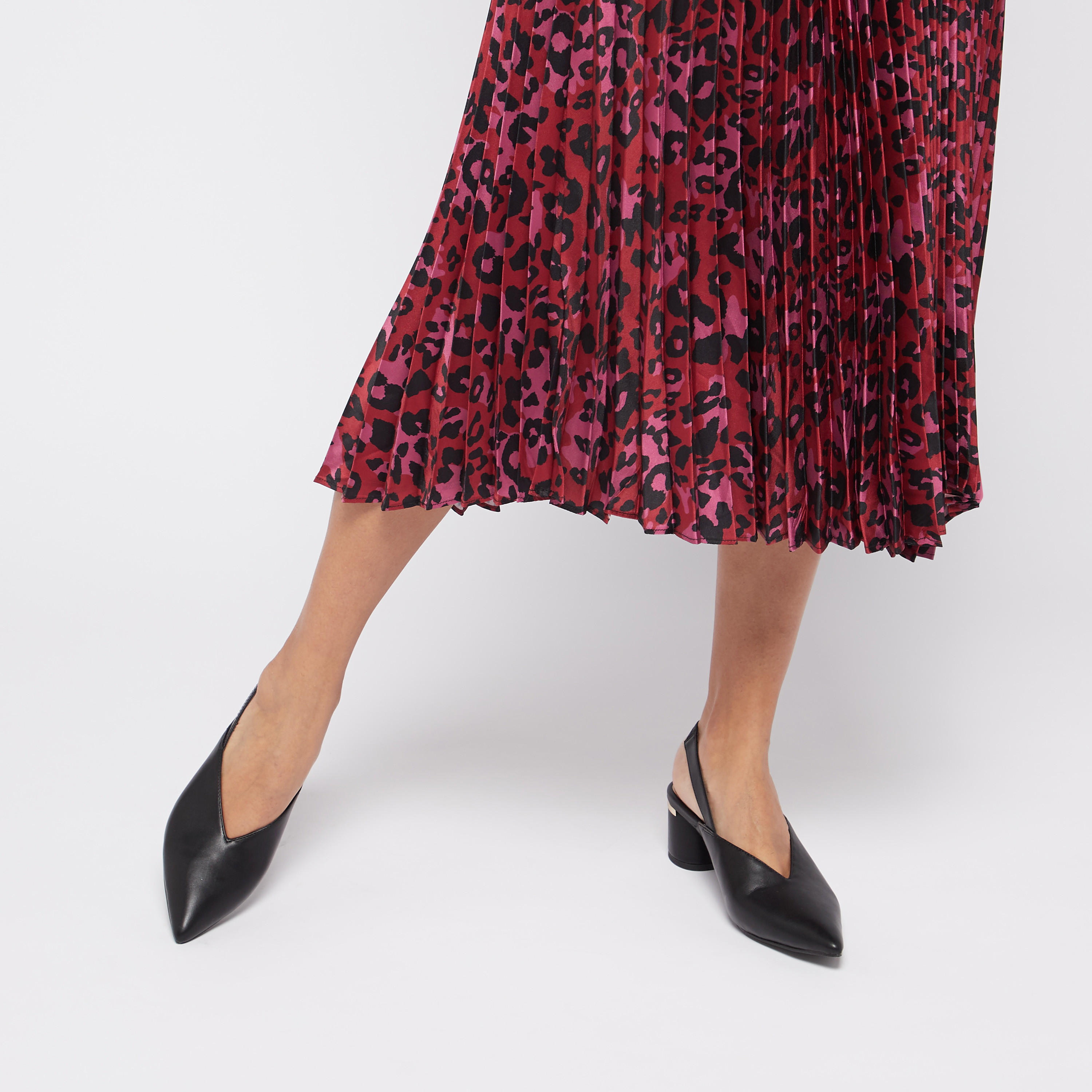Pointed Toe Slingback Shoes with Block Heels-women-shoes-heels-image-2