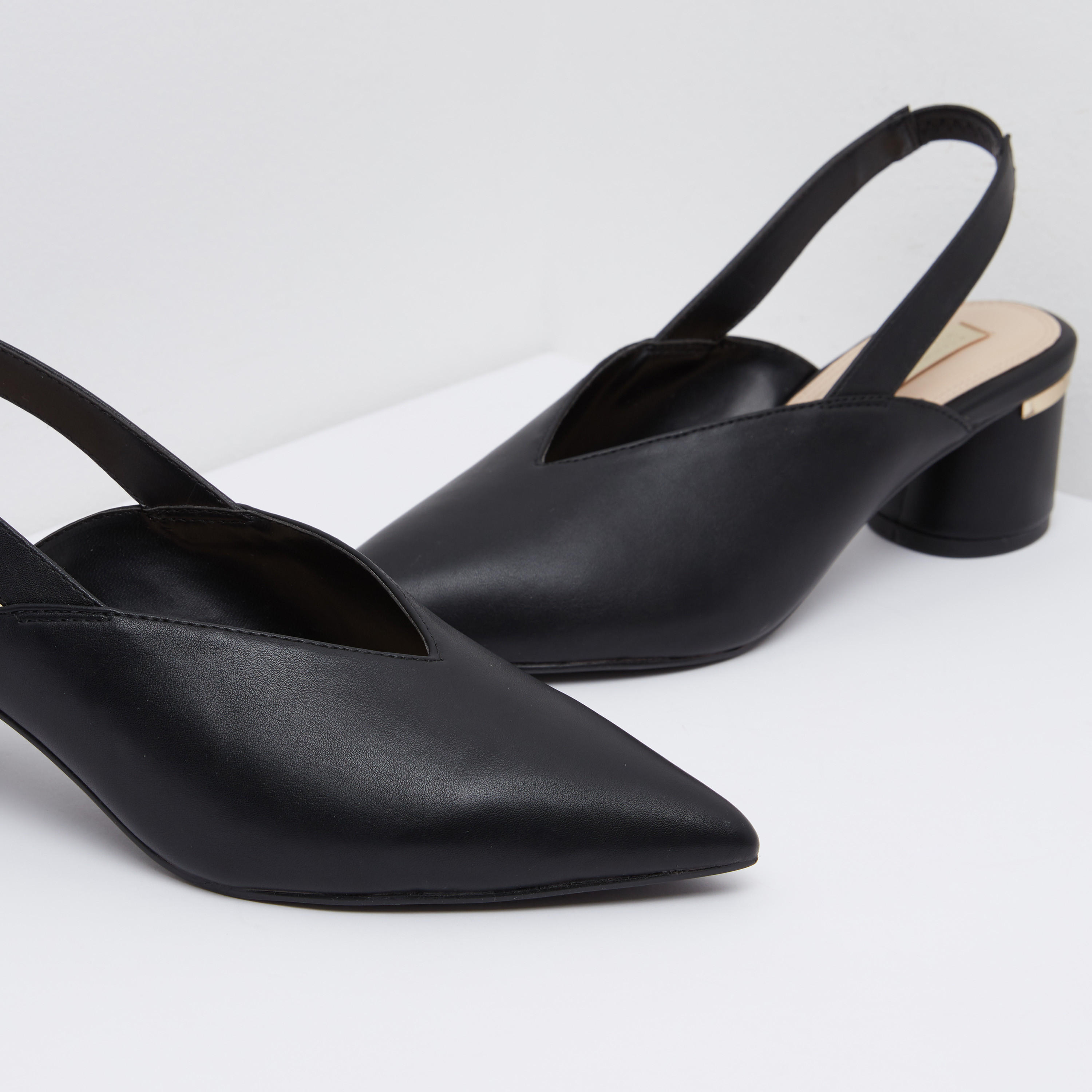 Pointed Toe Slingback Shoes with Block Heels-women-shoes-heels-image-4