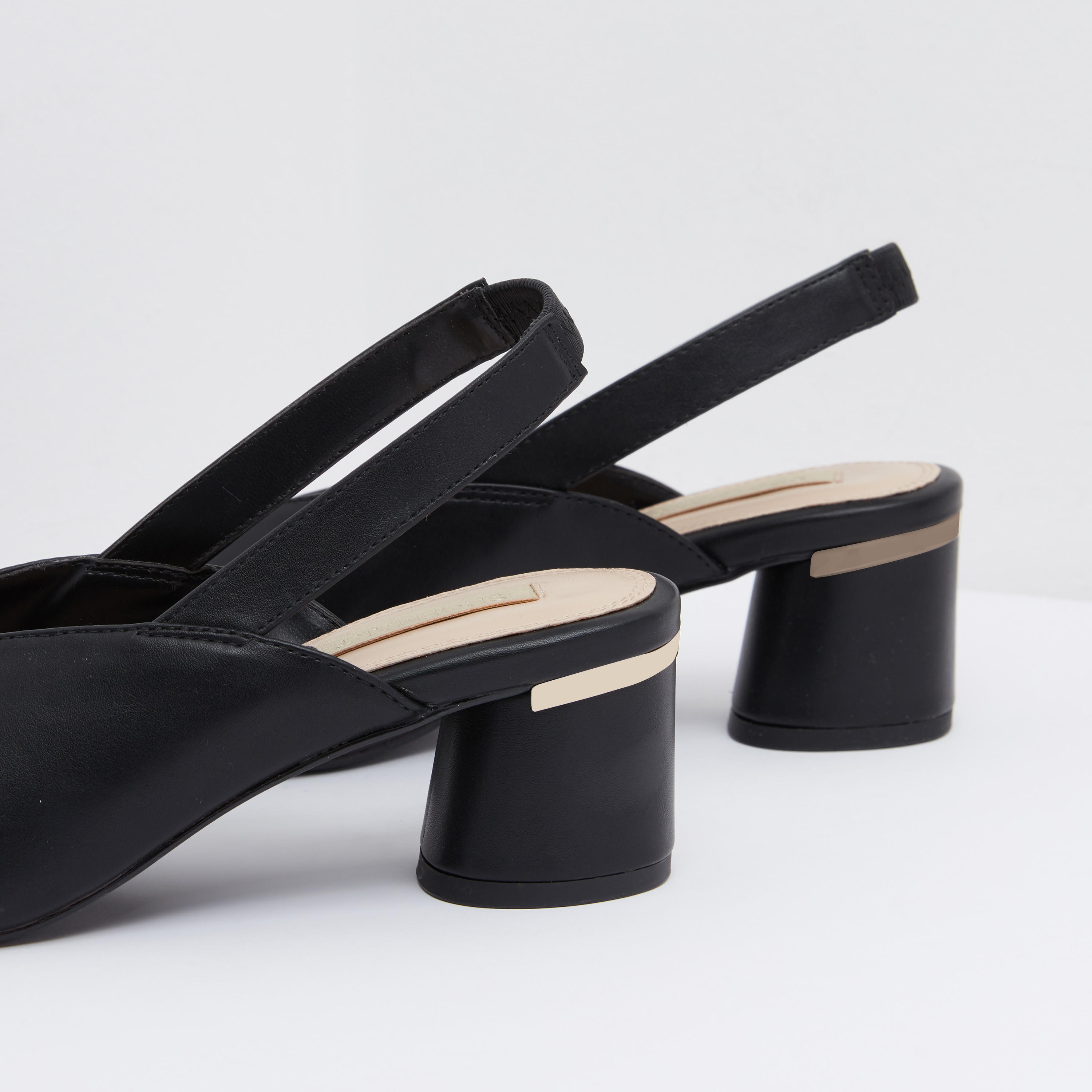 Pointed Toe Slingback Shoes with Block Heels-women-shoes-heels-image-5