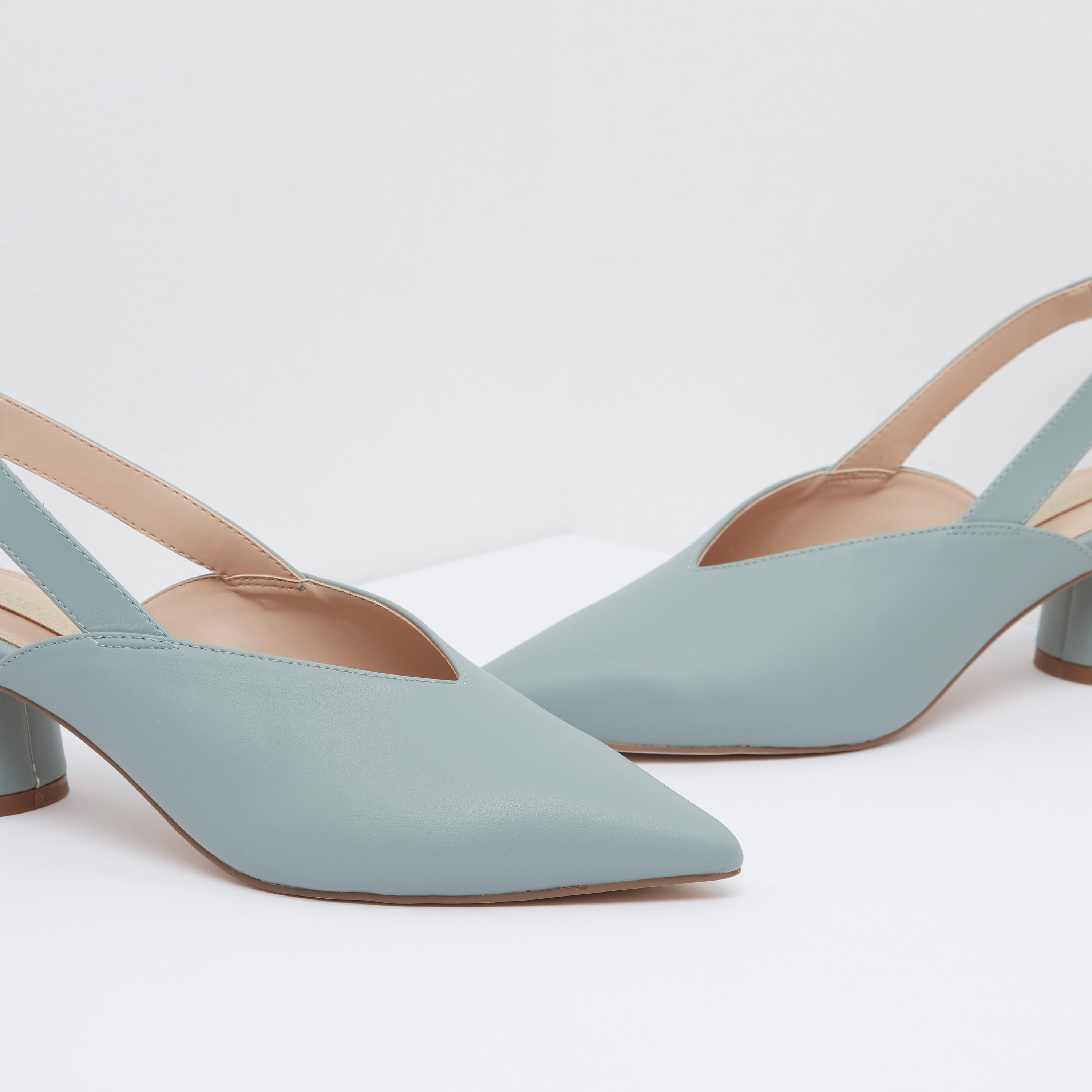 Pointed Toe Slingback Shoes with Block Heels-women-shoes-heels-image-14