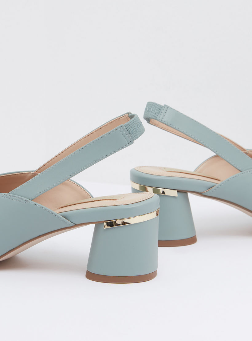 Pointed Toe Slingback Shoes with Block Heels-women-shoes-heels-image-5