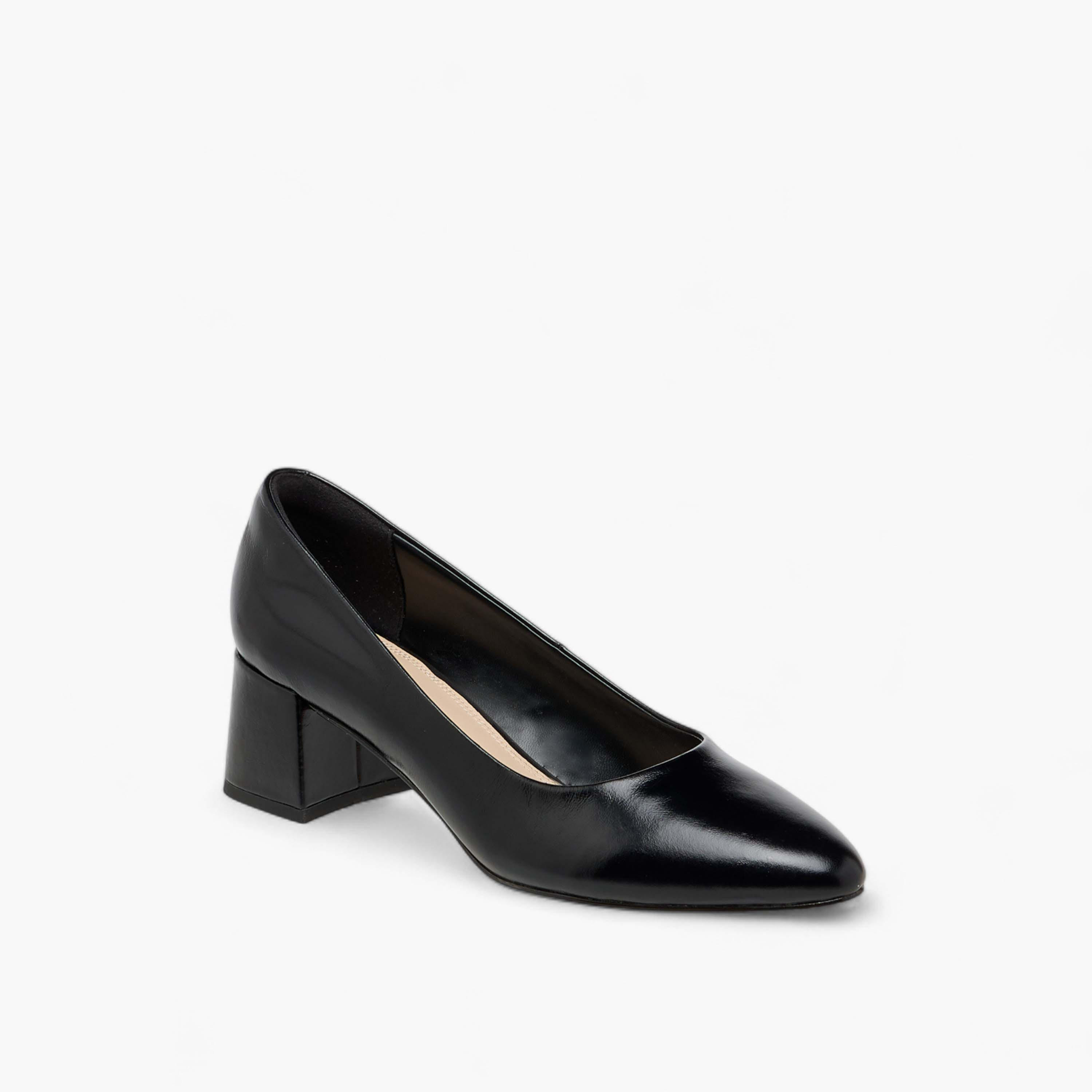 Celeste Women's Solid Slip-On Pumps with Block Heels-women-shoes-heels-image-2