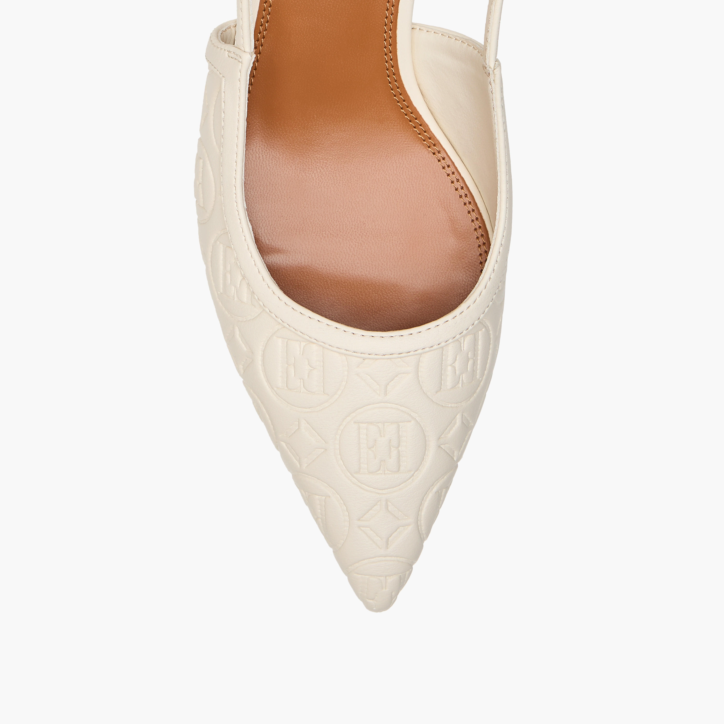 Elle Women's Monogram Detail Shoes with Buckle Closure and Stiletto Heels-women-shoes-sandals-heeled-image-4