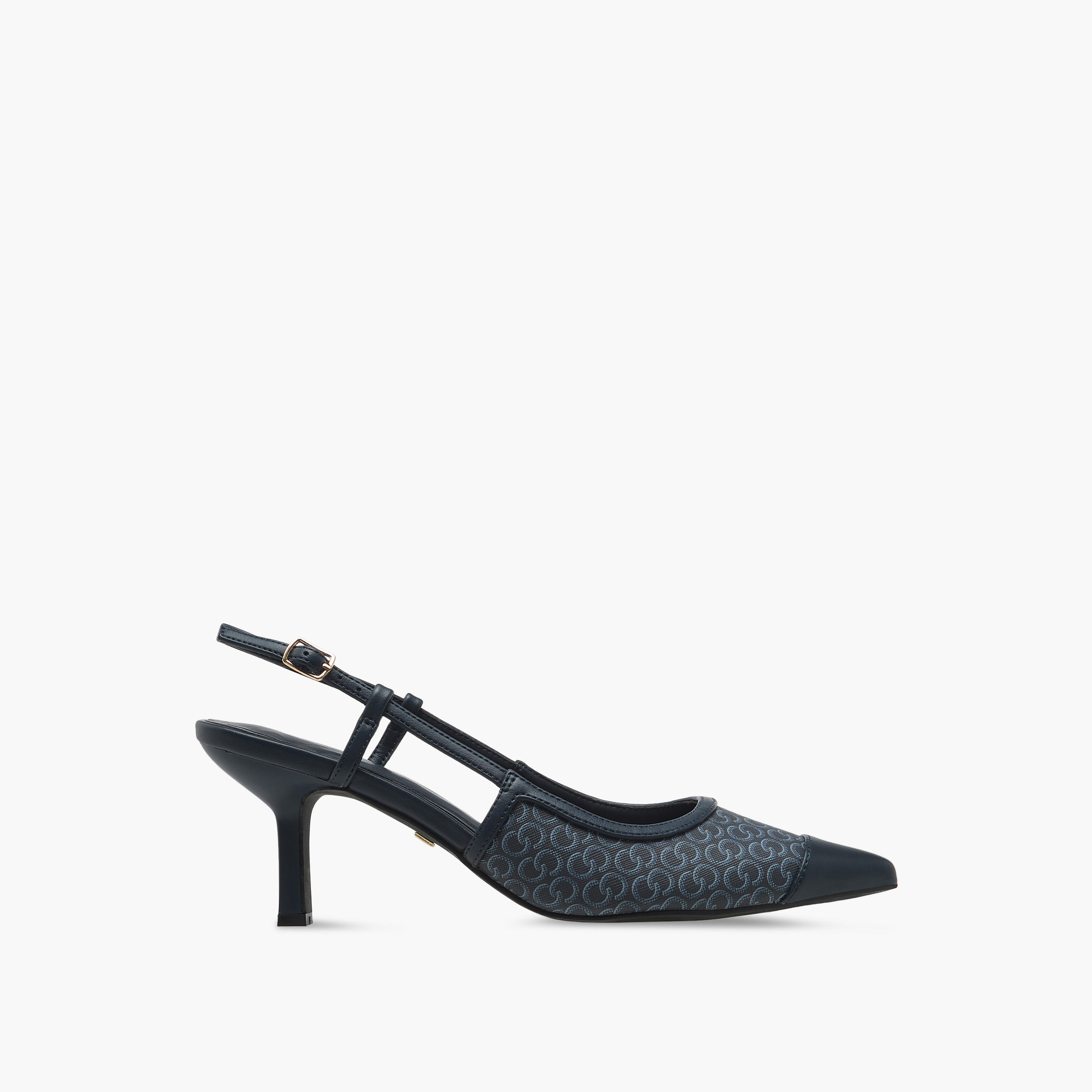 Celeste Women's Monogram Print Slingback Shoes with Kitten Heels-women-shoes-sandals-heeled-image-3