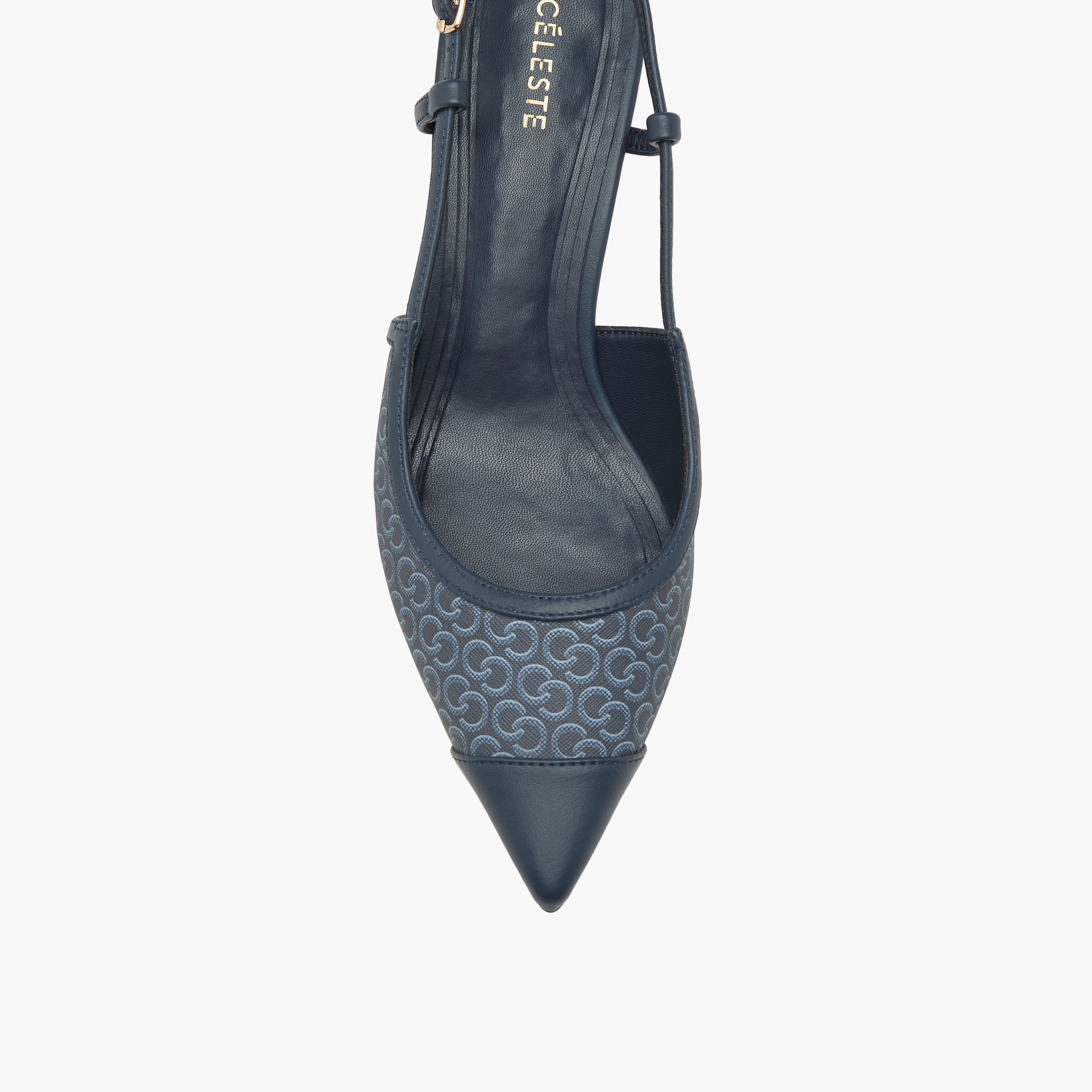 Celeste Women's Monogram Print Slingback Shoes with Kitten Heels-women-shoes-sandals-heeled-image-4