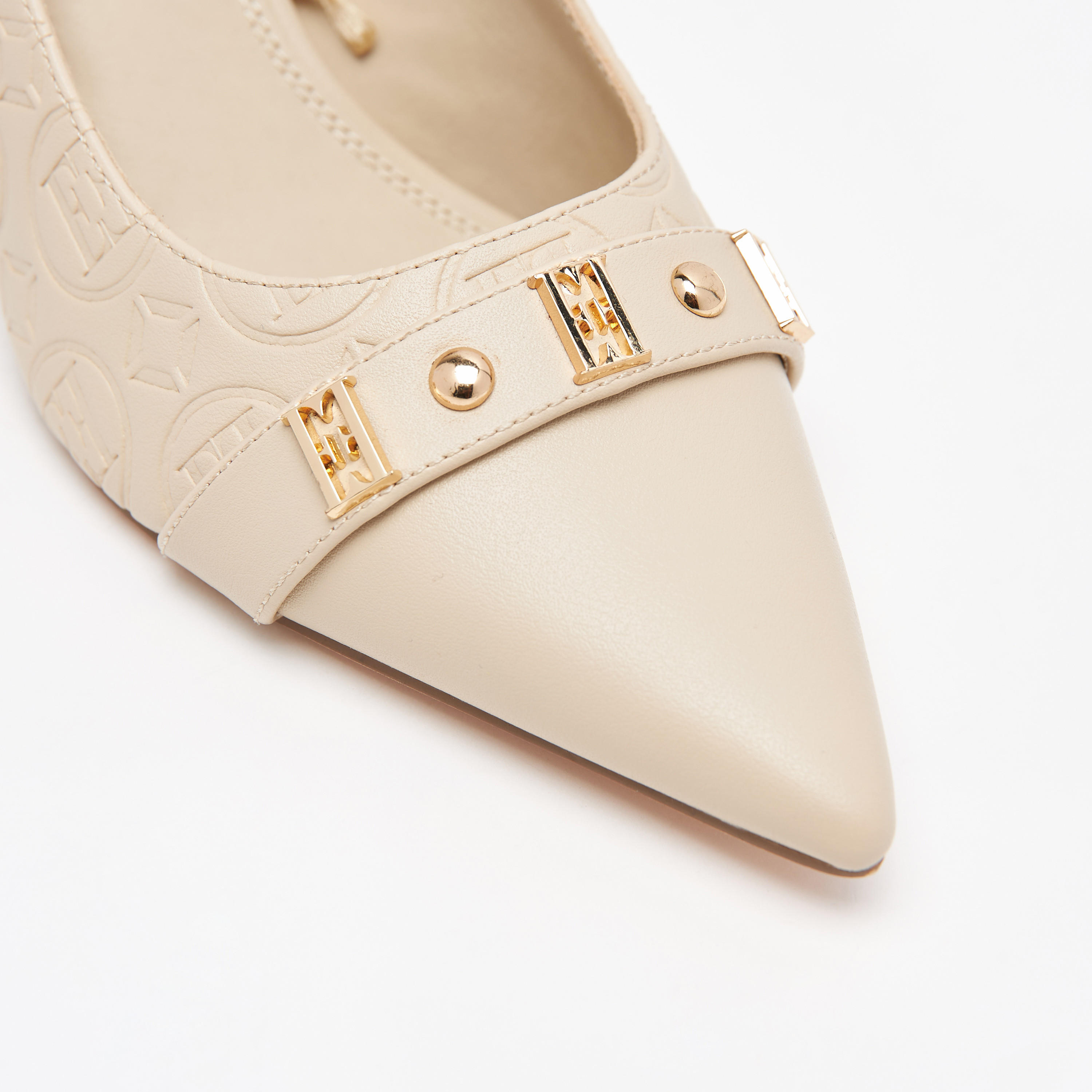 Elle Women's Monogram Embossed Pumps with Kitten Heels-women-shoes-heels-image-5