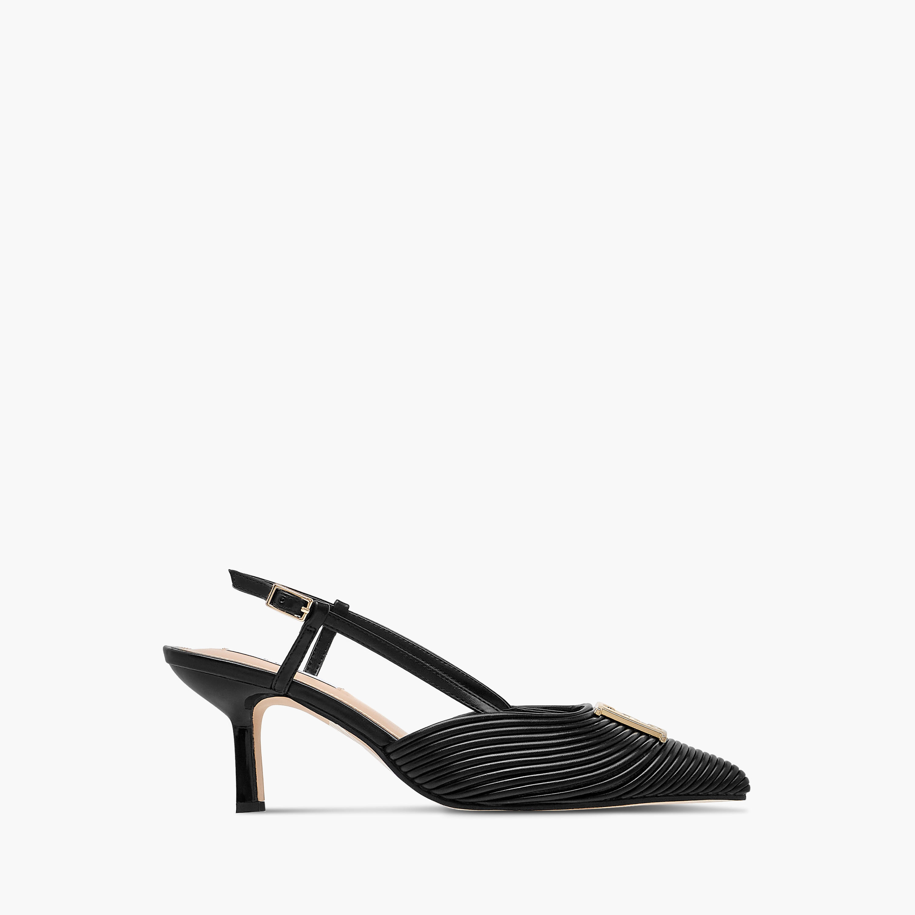 Elle Women's Logo Accent Shoes with Stiletto Heels and Buckle Closure-women-shoes-heels-image-3