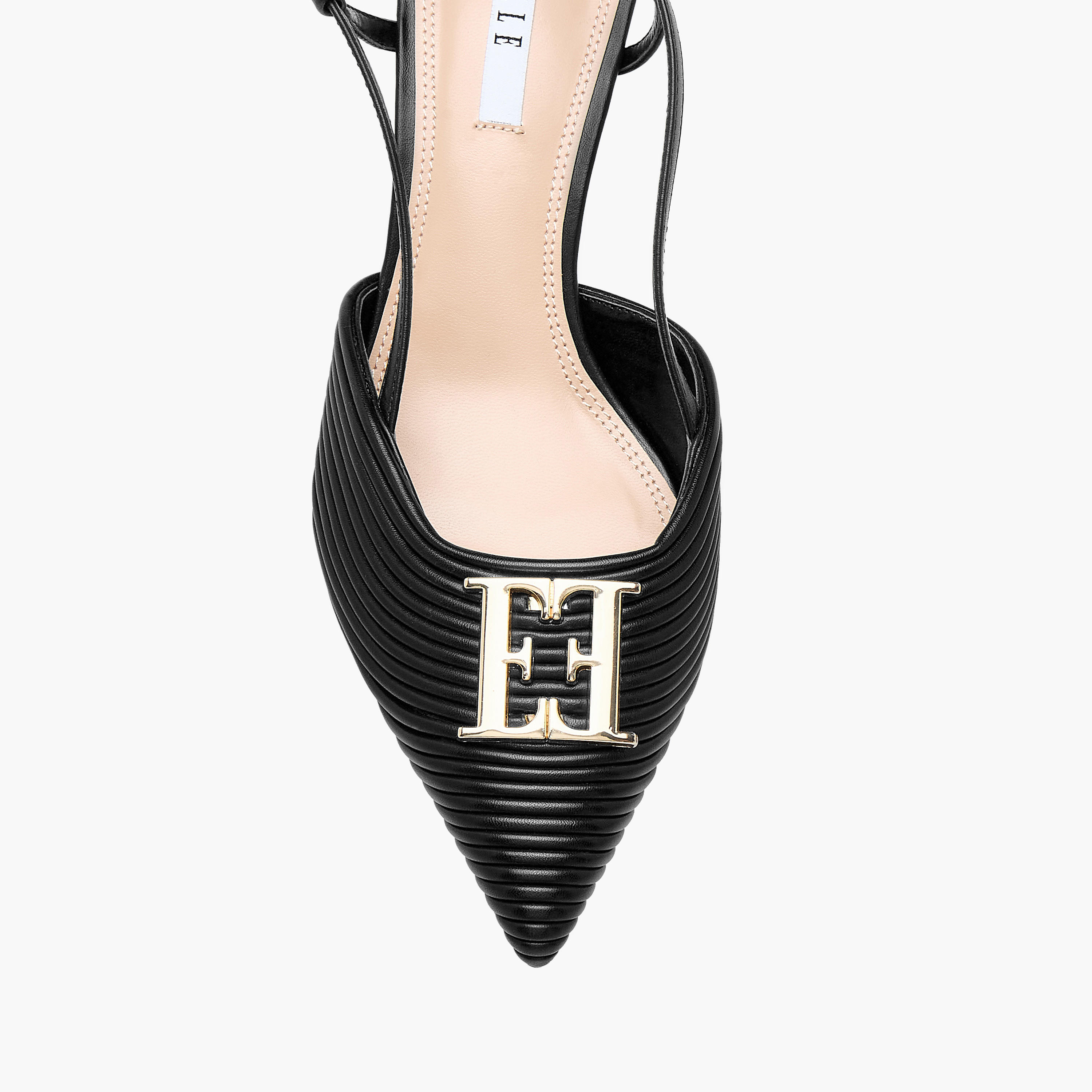 Elle Women's Logo Accent Shoes with Stiletto Heels and Buckle Closure-women-shoes-heels-image-5