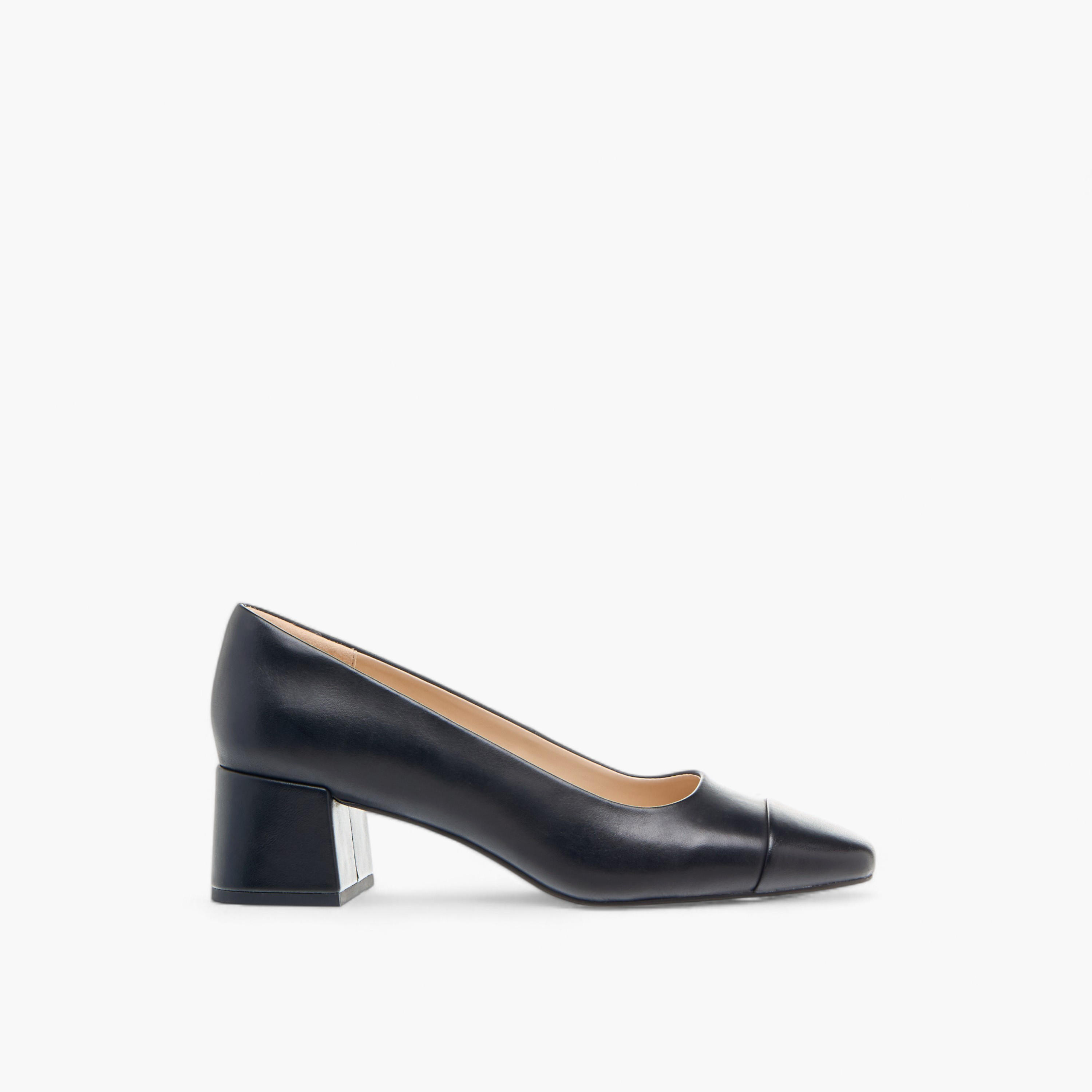 Celeste Women's Panelled Slip-On Shoes with Block Heels-women-shoes-heels-image-3