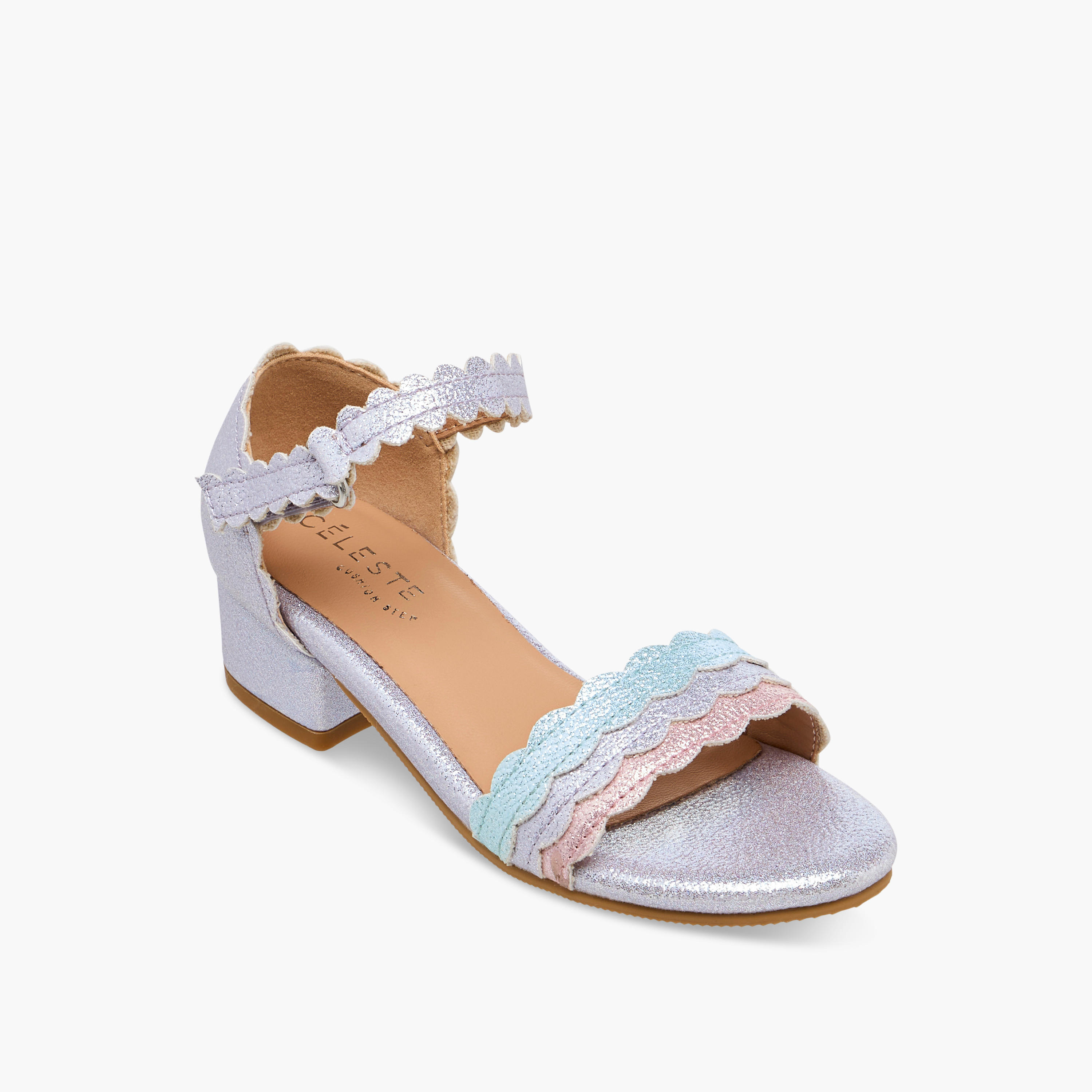 Celeste Girls Block Heel Ankle Strap Sandals-girls-shoes-sandals-image-2