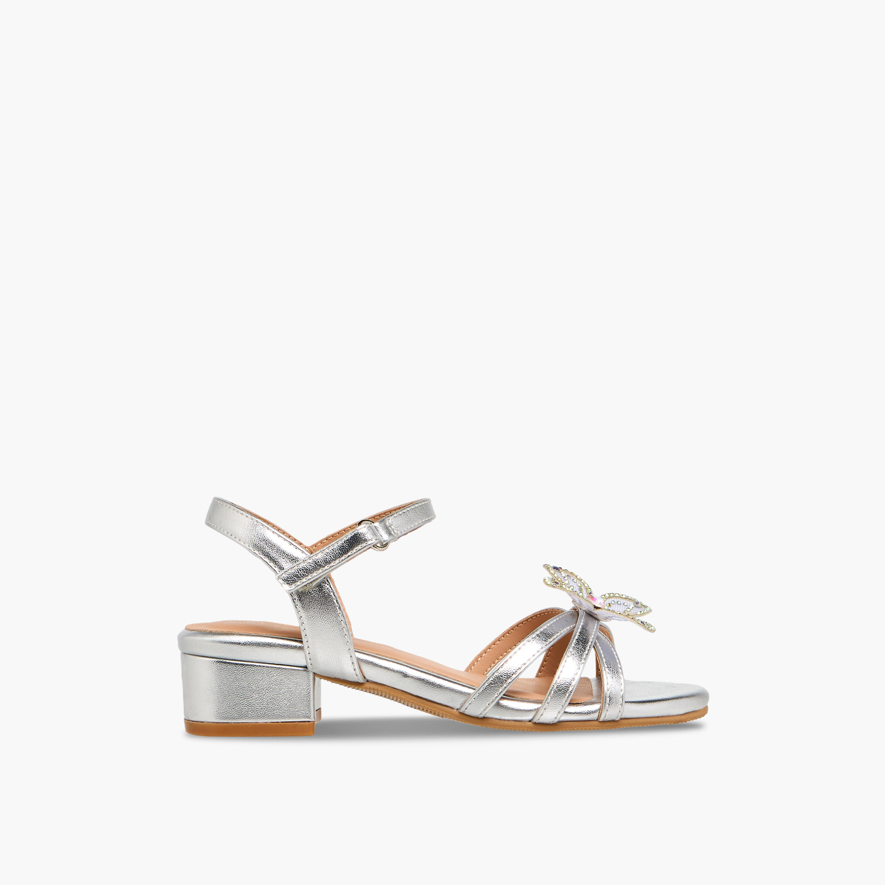 Celeste Girls Block Heel Ankle Strap Sandals-girls-shoes-sandals-image-3