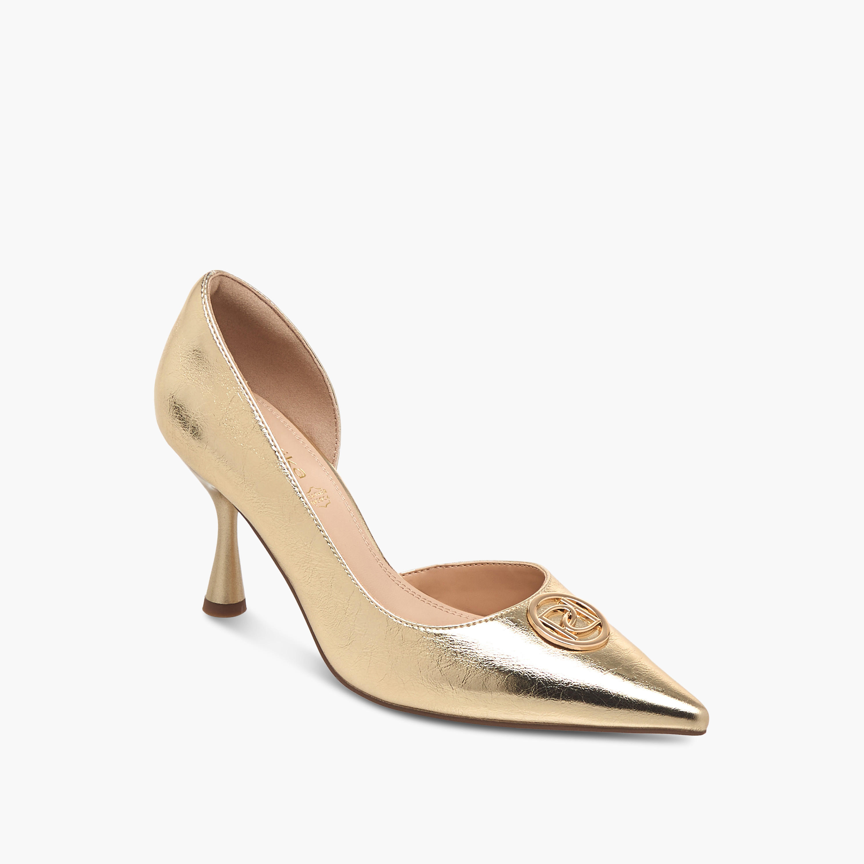 حذاء سهل الارتداء بزخارف شعار وكعب رفيع من بابريكا-women-shoes-heels-image-2