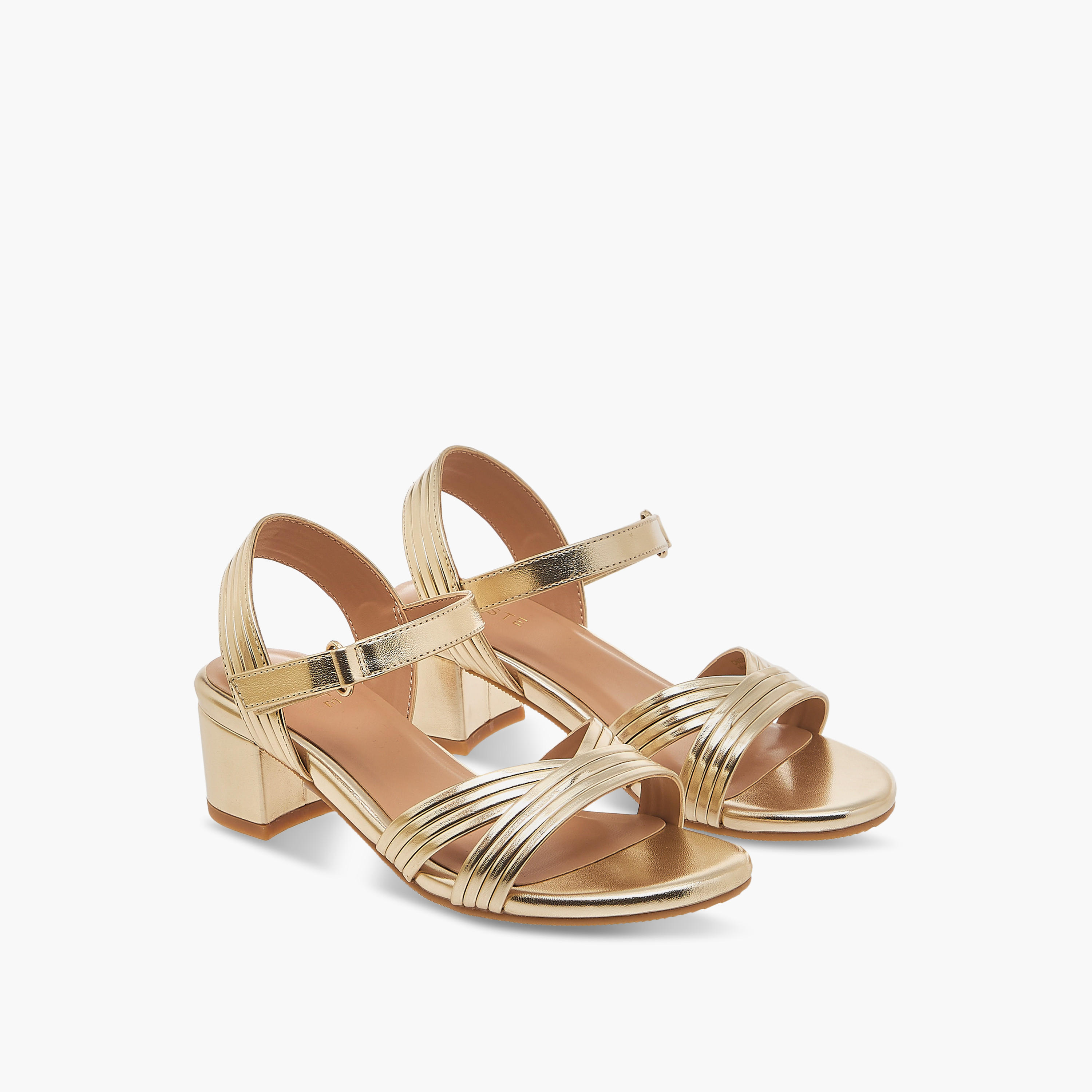 Celeste Girls' Block Heel Sandals with Hook and Loop Closure-girls-shoes-sandals-image-1