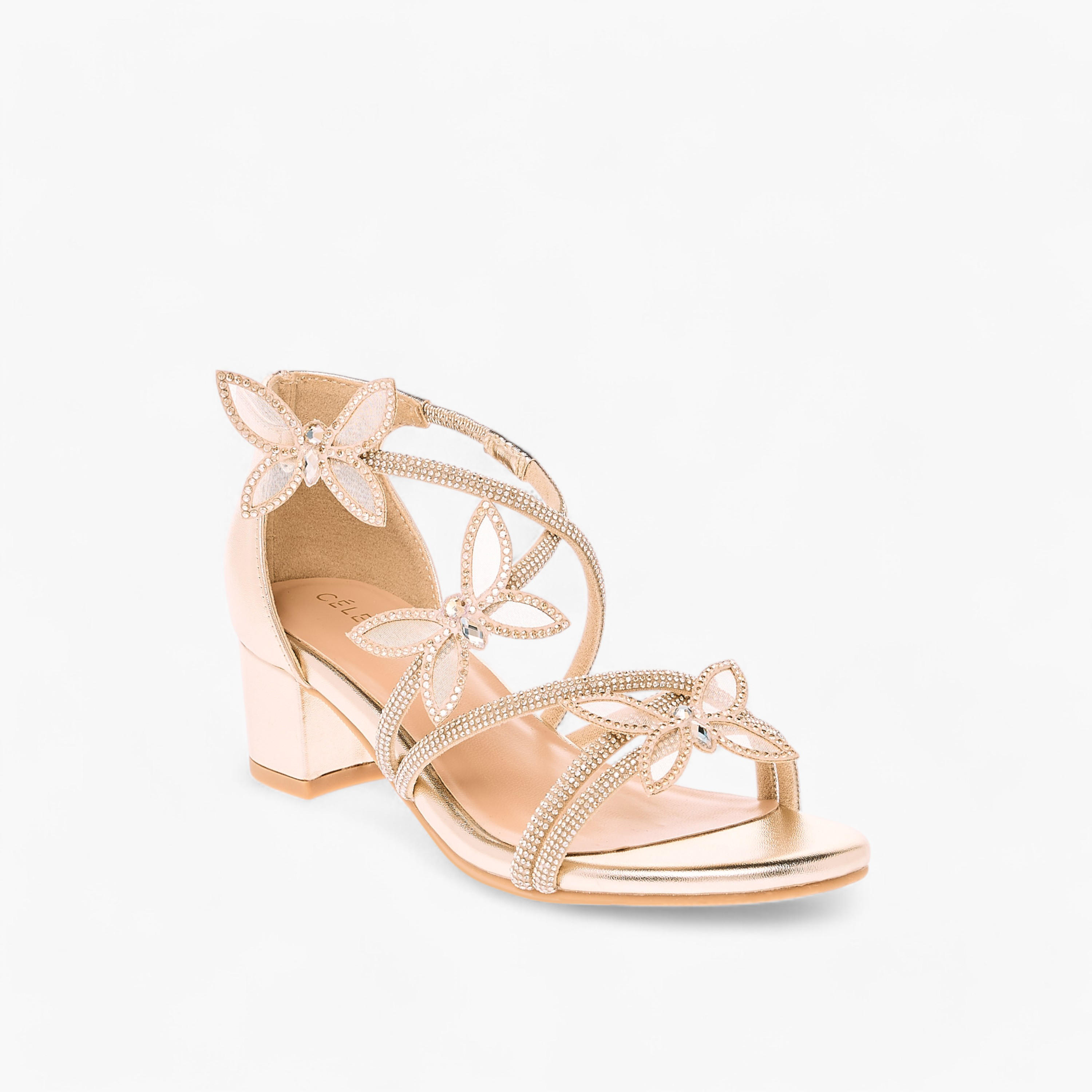 صندل بحزام مزين بفراشة وبشريط إغلاق لاصق للبنات من سيليست-girls-shoes-sandals-image-4