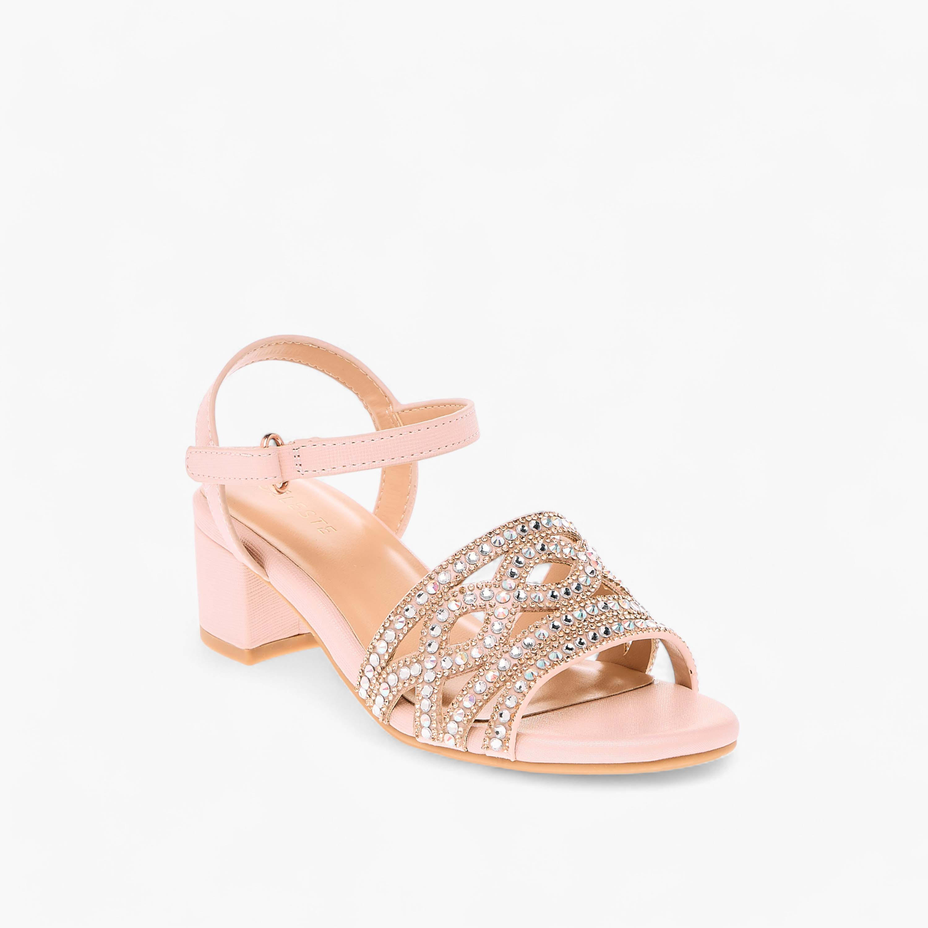 Celeste Girls' Embellished Sandals with Hook and Loop Closure-girls-shoes-sandals-image-7