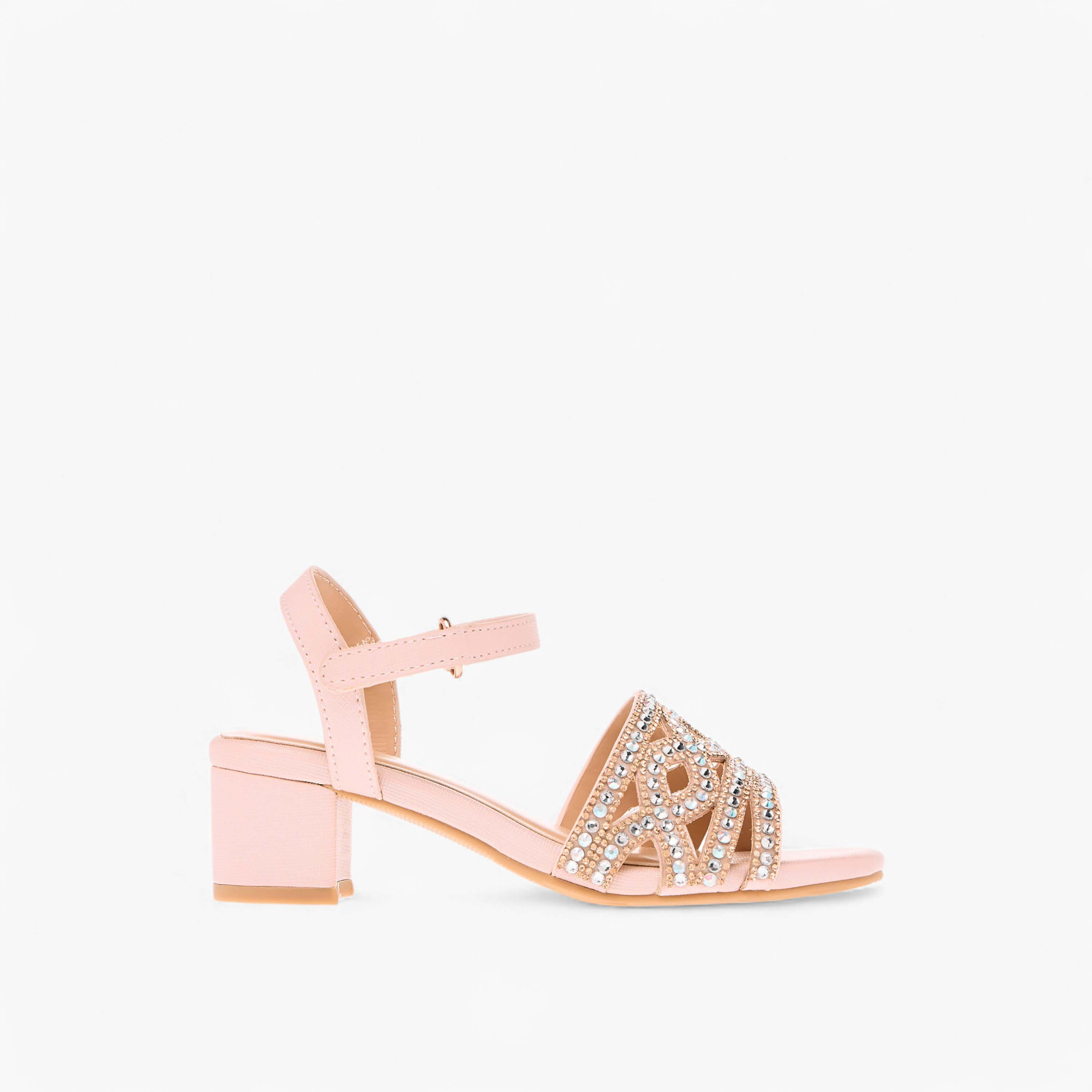 Celeste Girls' Embellished Sandals with Hook and Loop Closure-girls-shoes-sandals-image-9