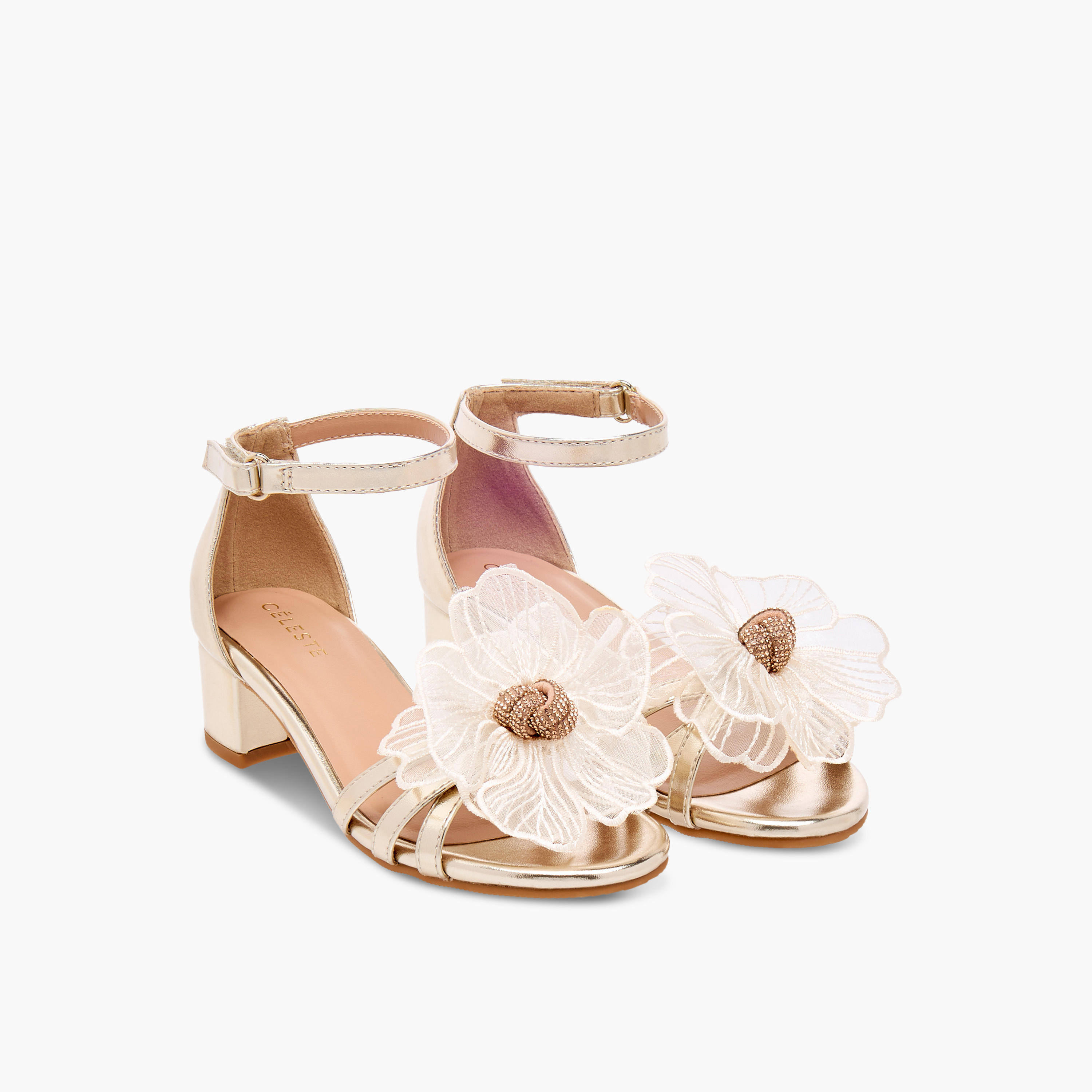 صندل بزخارف زهرة وكعب سميك للبنات من سيليست-girls-shoes-sandals-image-7