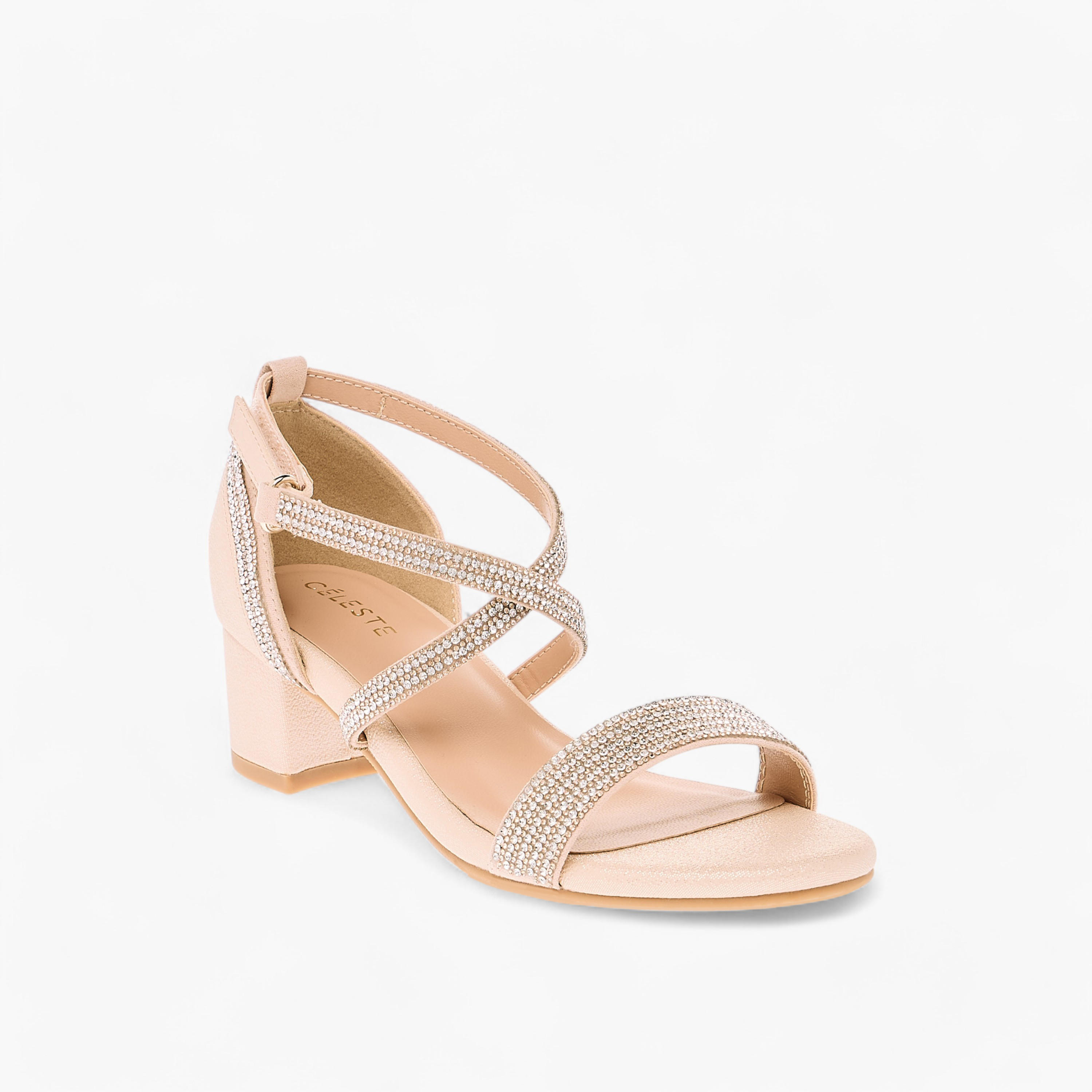Celeste Girl's Embellished Sandals with Hook and Loop Closure-girls-shoes-sandals-image-2