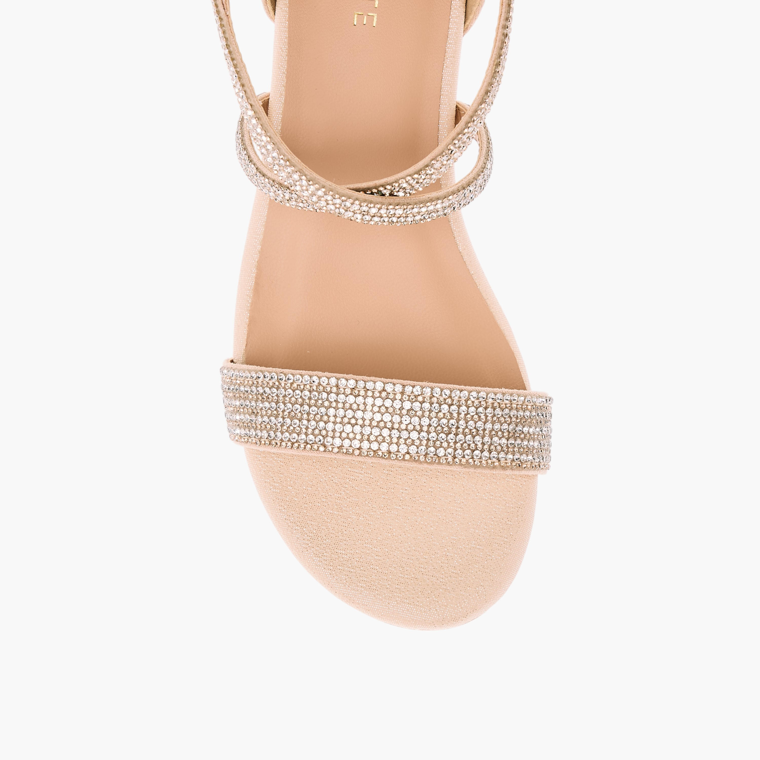 Celeste Girl's Embellished Sandals with Hook and Loop Closure-girls-shoes-sandals-image-4