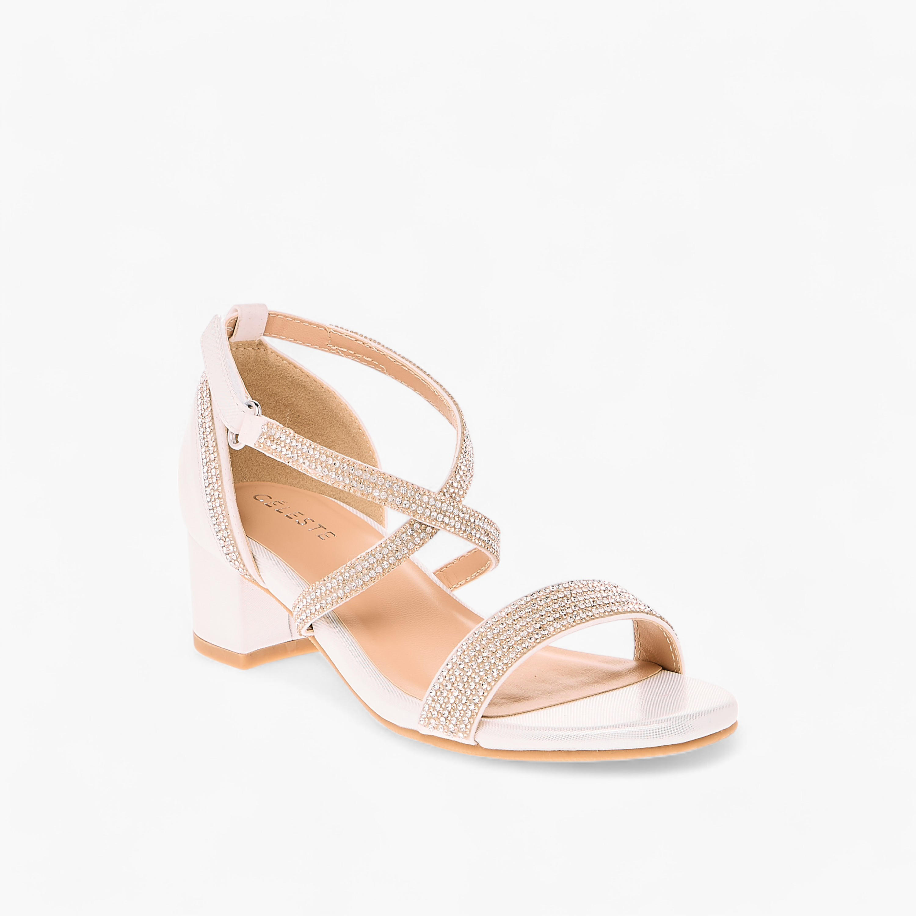 Celeste Girl's Embellished Sandals with Hook and Loop Closure-girls-shoes-sandals-image-2