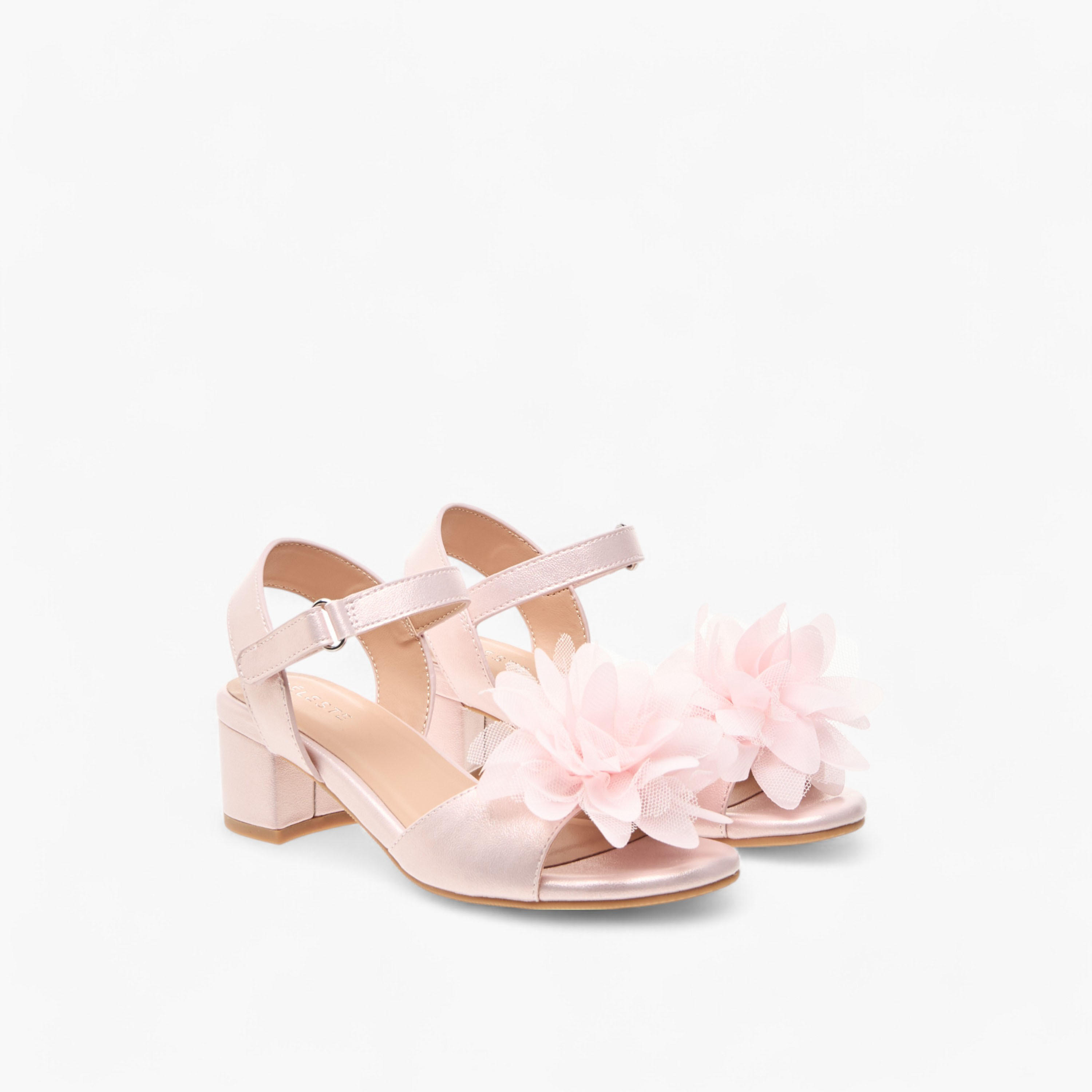 صندل مزين بأزهار وكعب سميك وشريط إغلاق للبنات من سيليست-girls-shoes-sandals-image-6