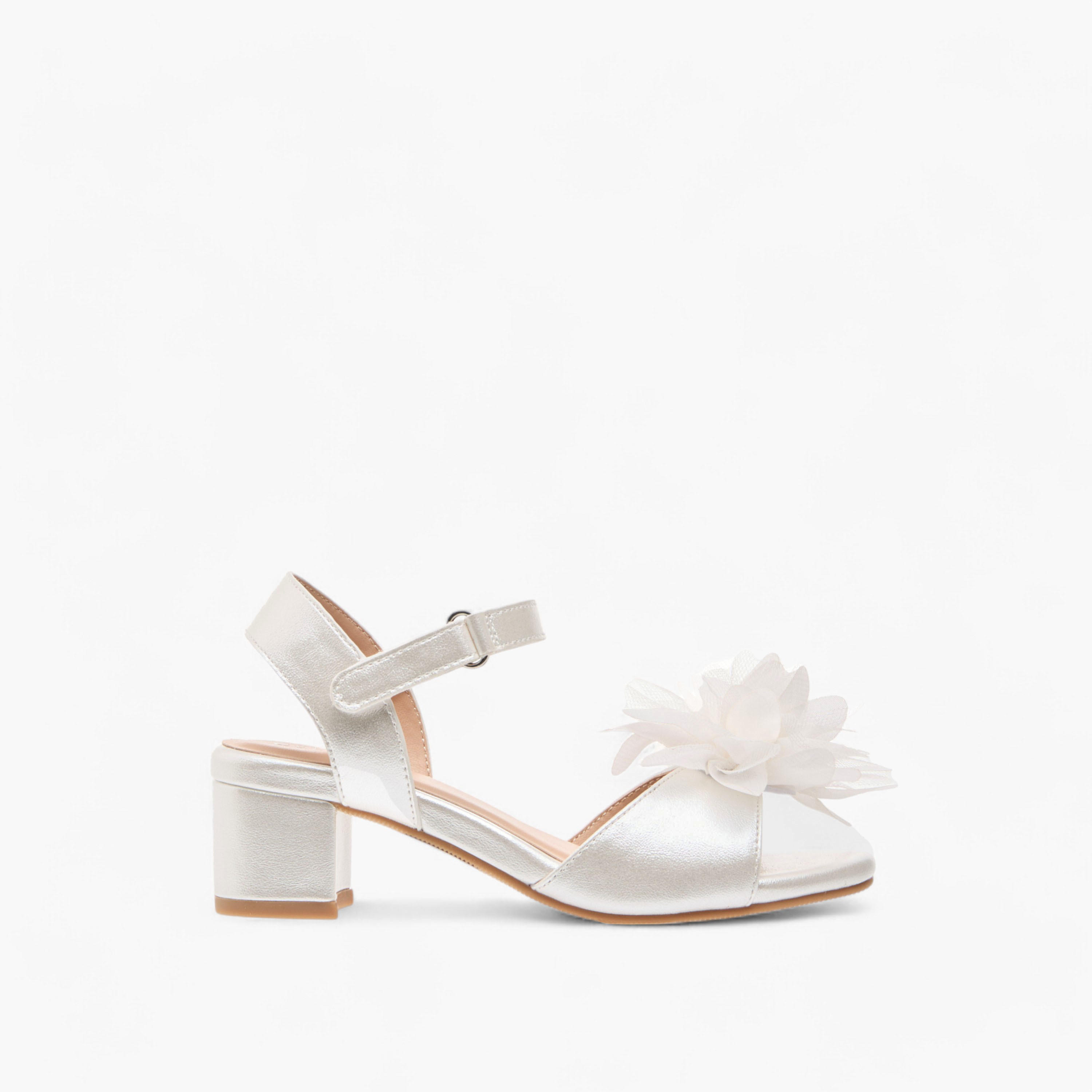 صندل مزين بأزهار وكعب سميك وشريط إغلاق للبنات من سيليست-girls-shoes-sandals-image-3