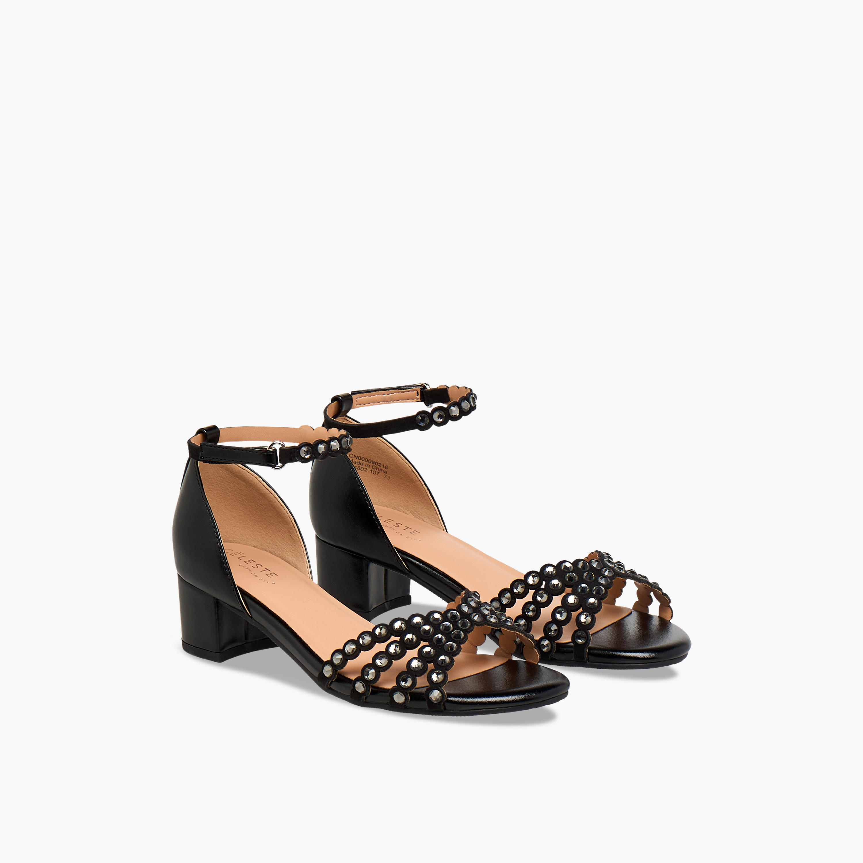 Celeste Girls Block Heel Ankle Strap Sandals-girls-shoes-sandals-image-1