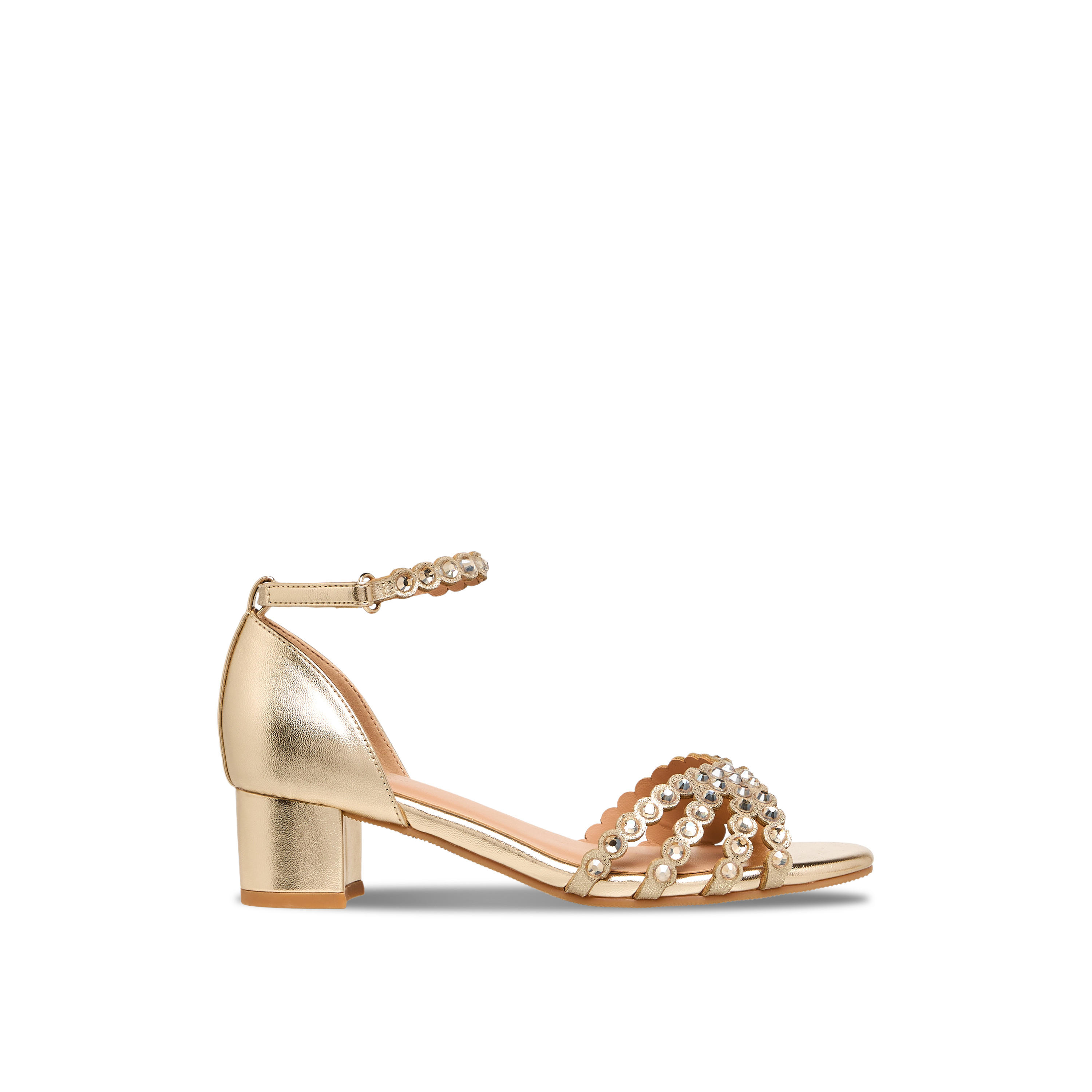 Celeste Girls Block Heel Ankle Strap Sandals-girls-shoes-sandals-image-3