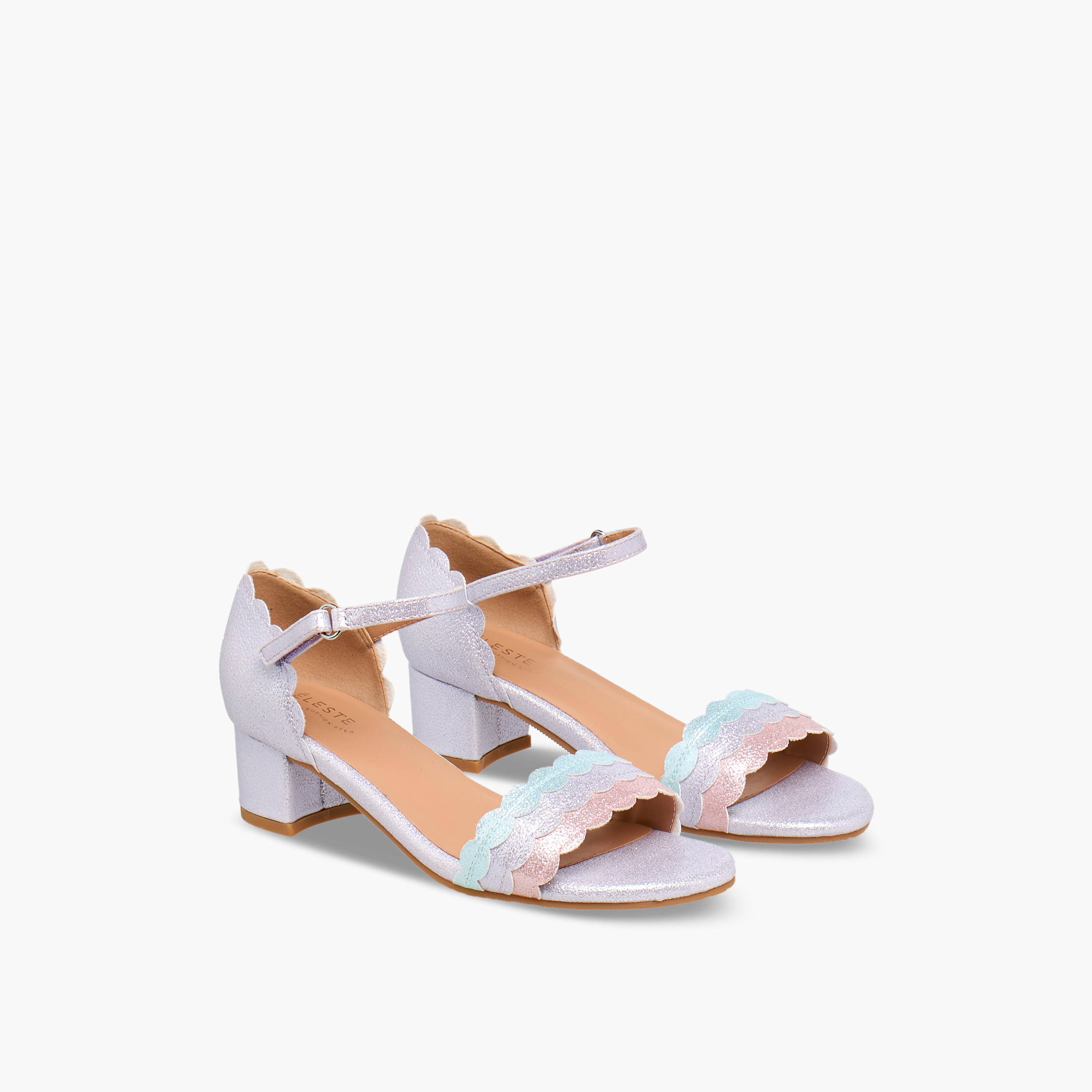 Celeste Girls Block Heel Ankle Strap Sandals-girls-shoes-sandals-image-1
