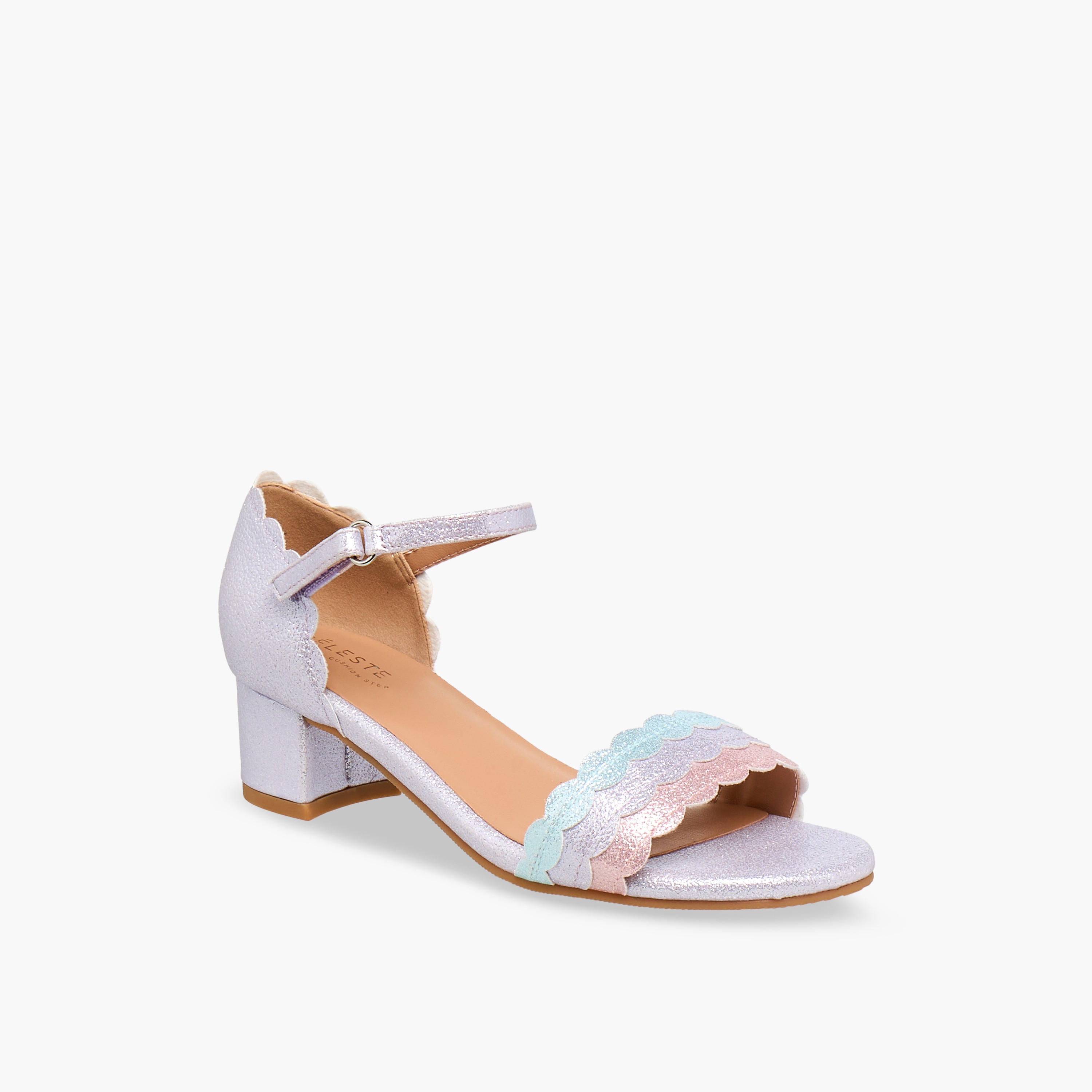 Celeste Girls Block Heel Ankle Strap Sandals-girls-shoes-sandals-image-2